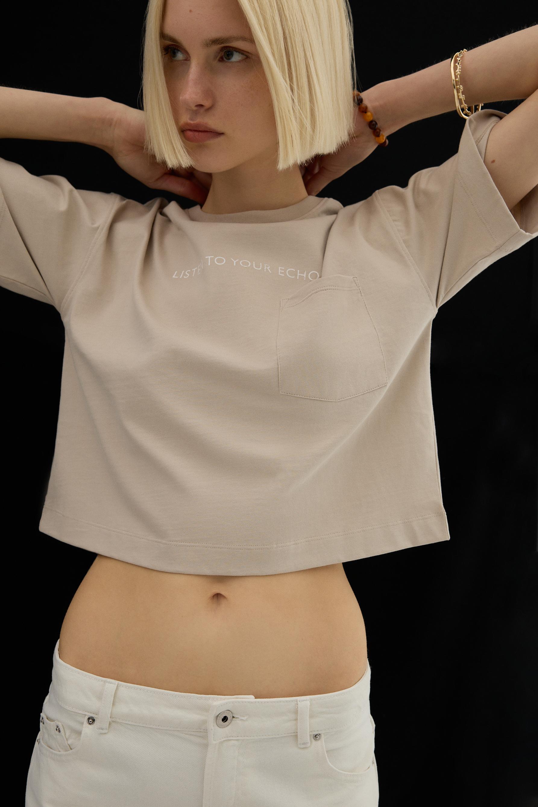 Camiseta cropped heavy algodón