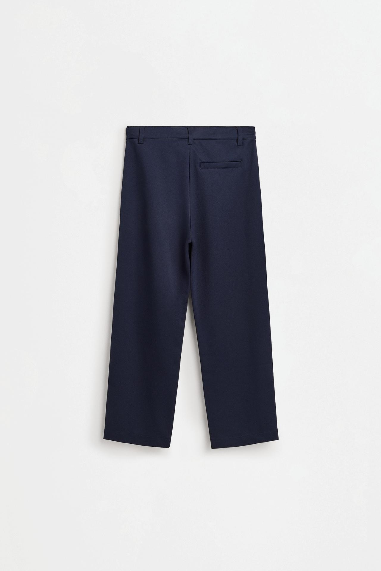 Micro piqué trousers — NAVY