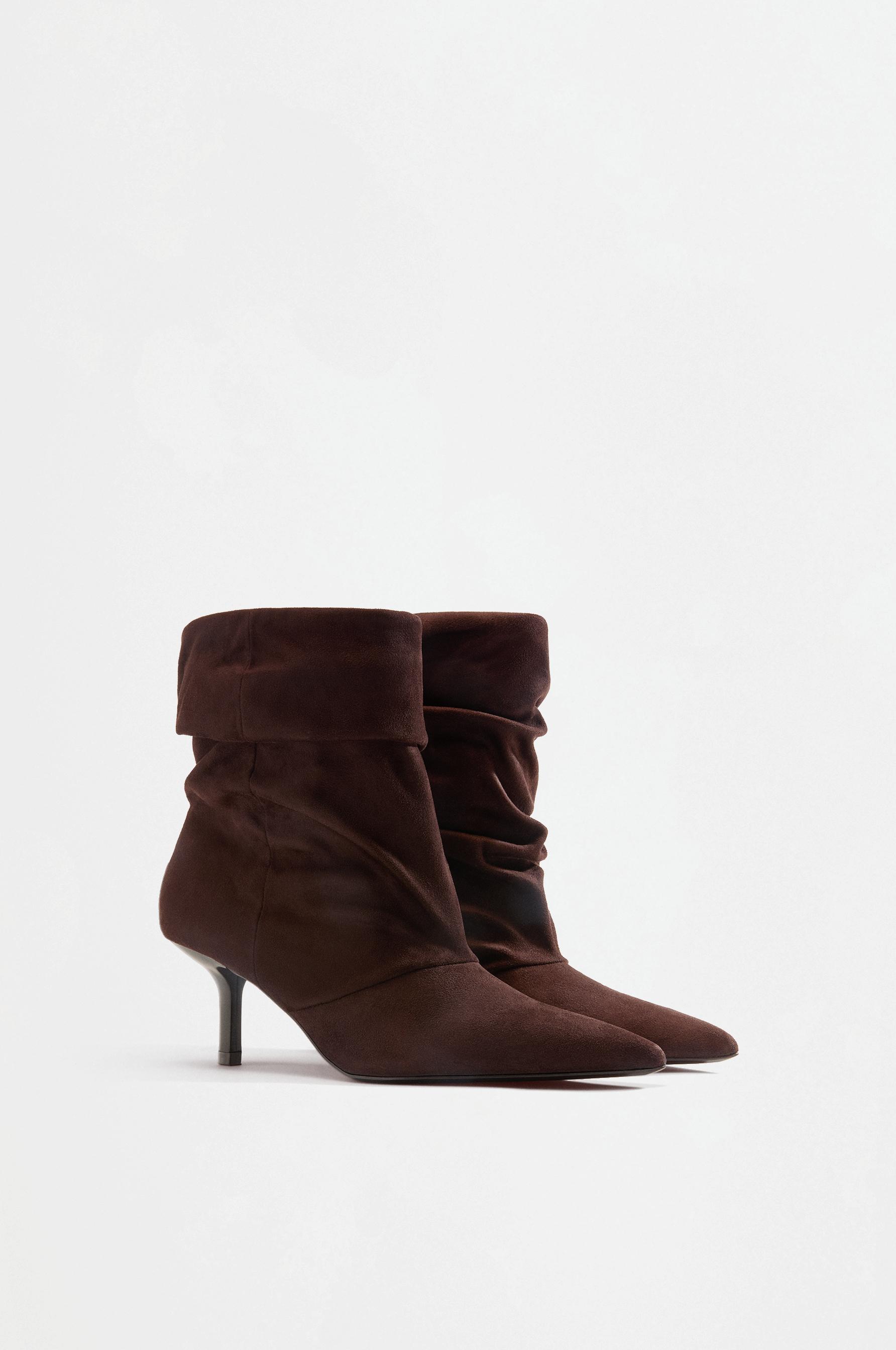 Slouchy ankle boots — BROWN