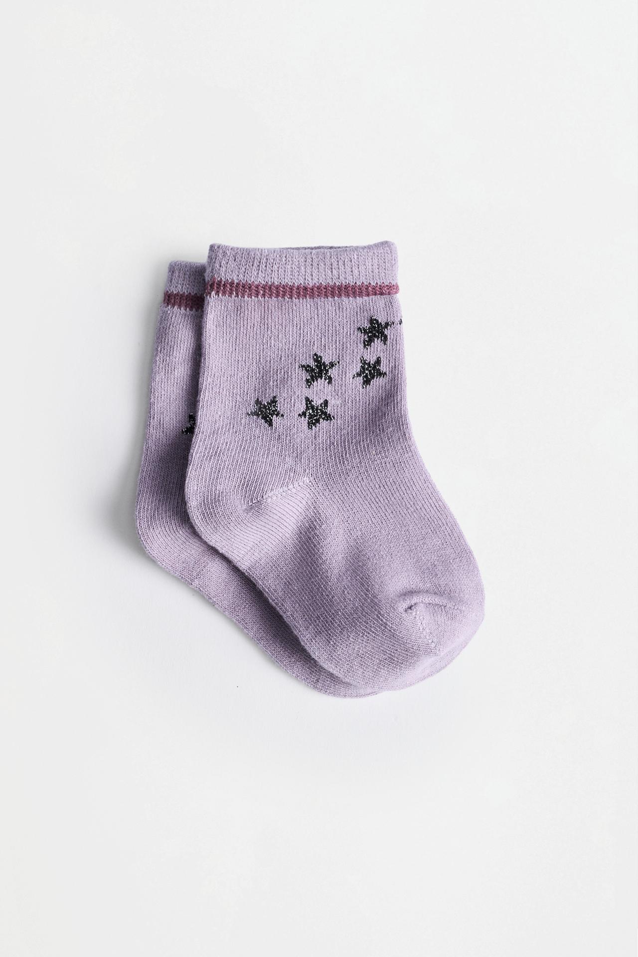 Printed Long Socks (Pack of 5) — LILAC