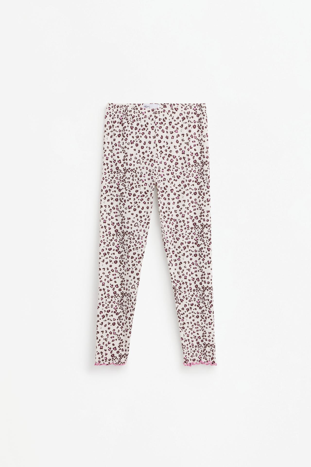 Ribbed animal print pyjamas — LEOPARD PRINT