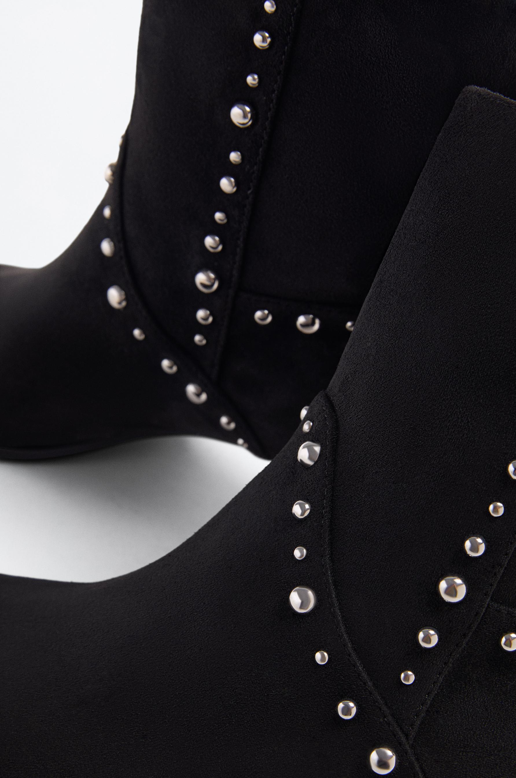 Lefties Lefties Siyah Suni süet çivili topuklu bot Lefties'te! Siyah - 5. görsel