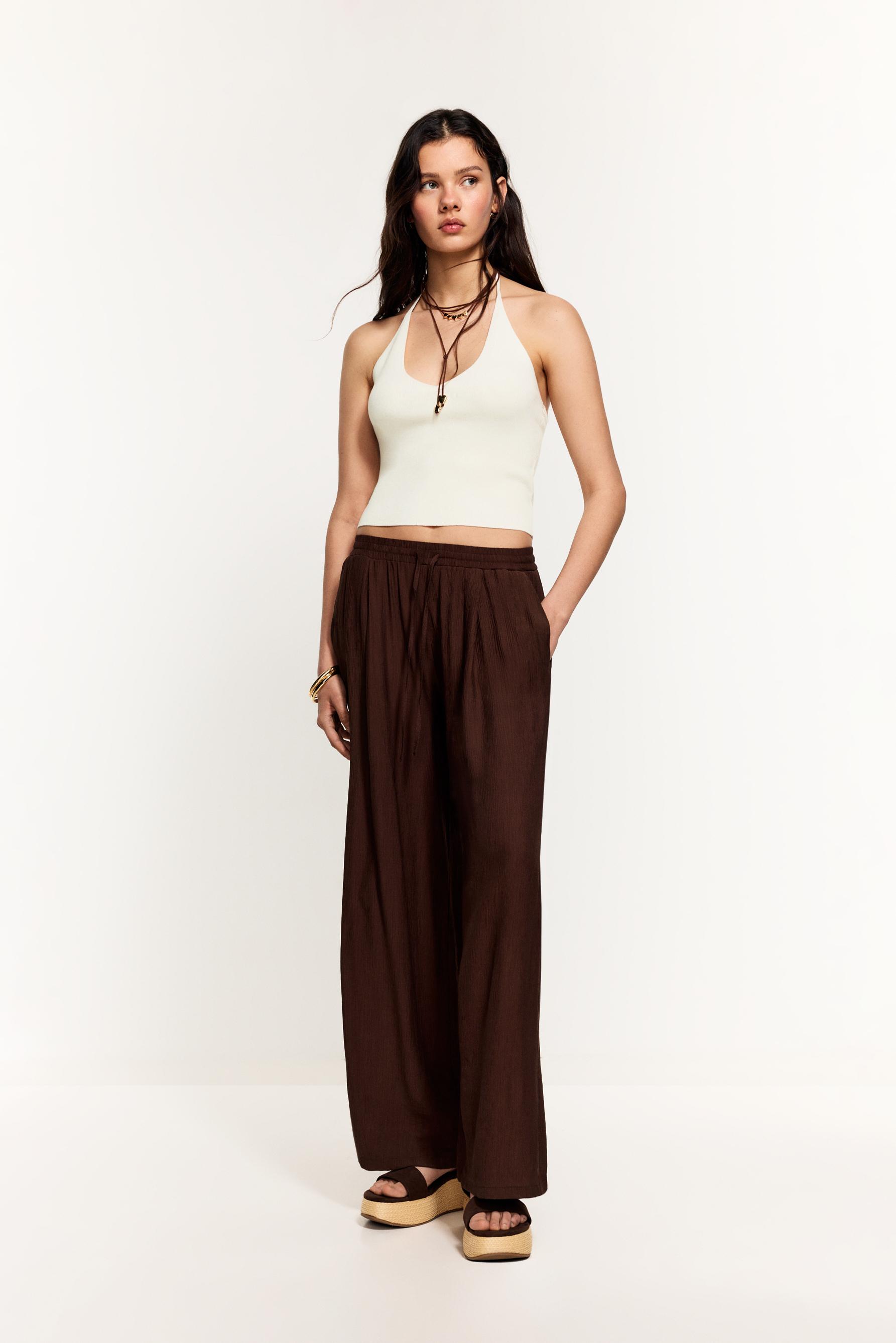 Halter knit top — OFF WHITE