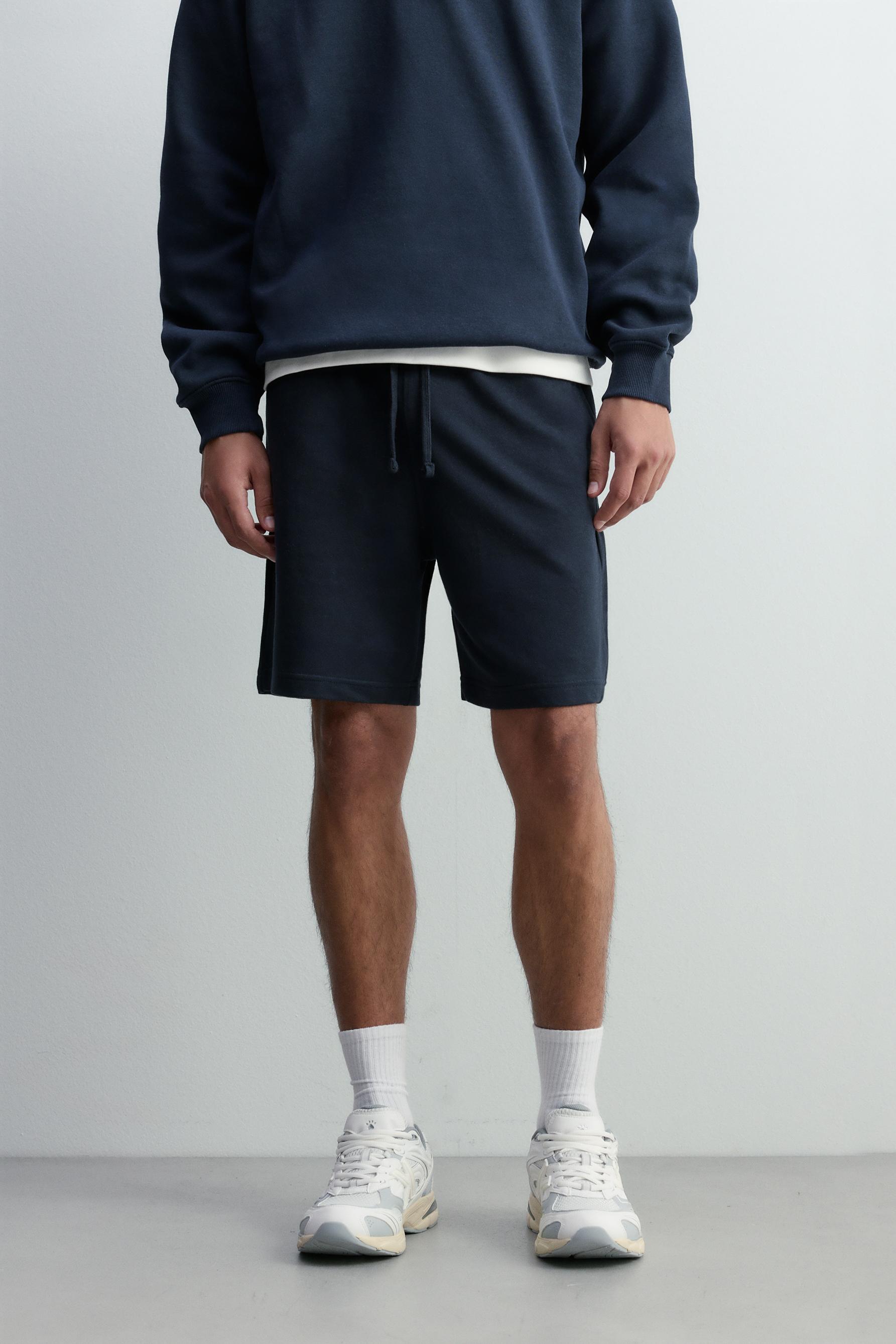 Basic tracksuit Bermuda shorts — NAVY