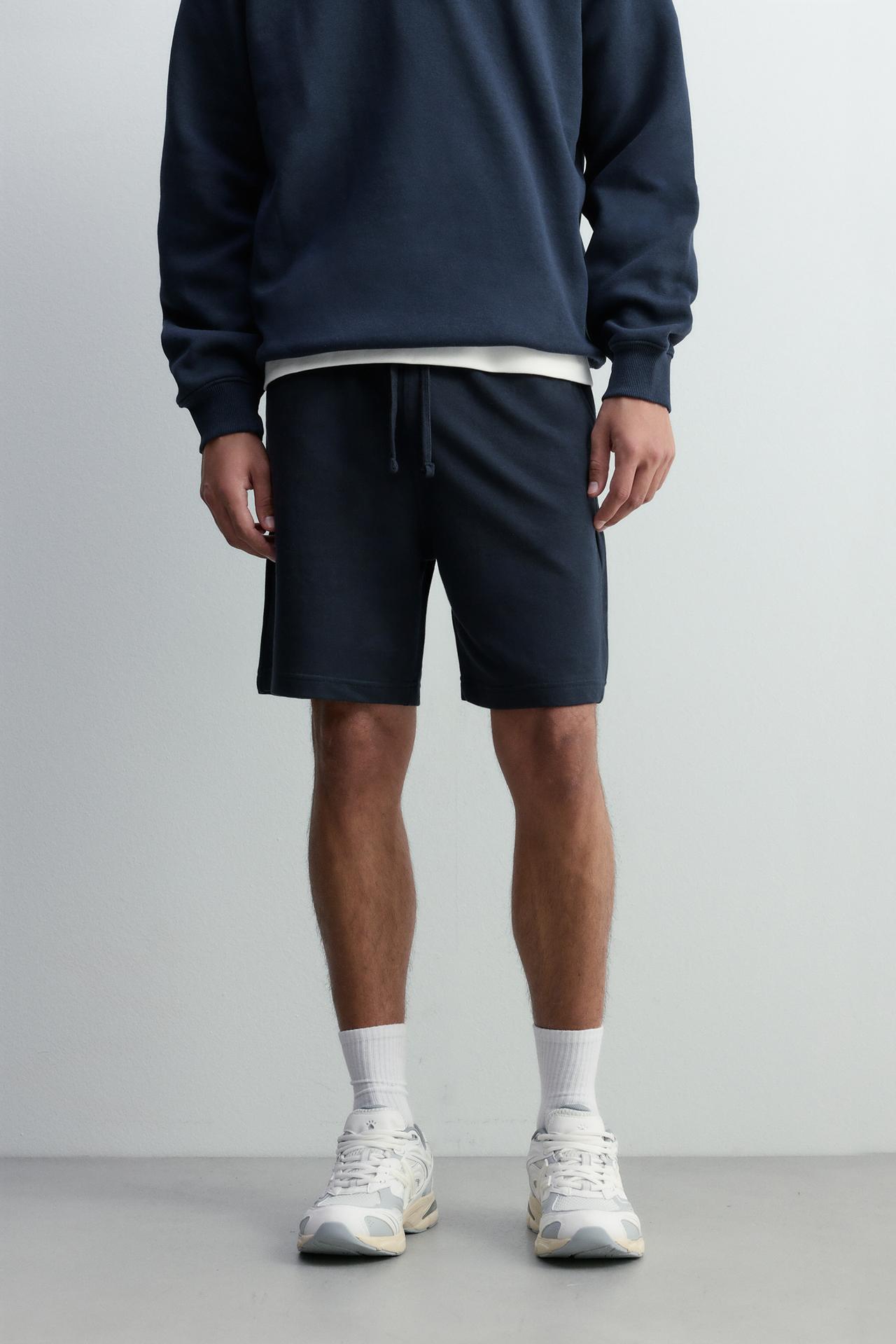 Basic tracksuit Bermuda shorts — NAVY