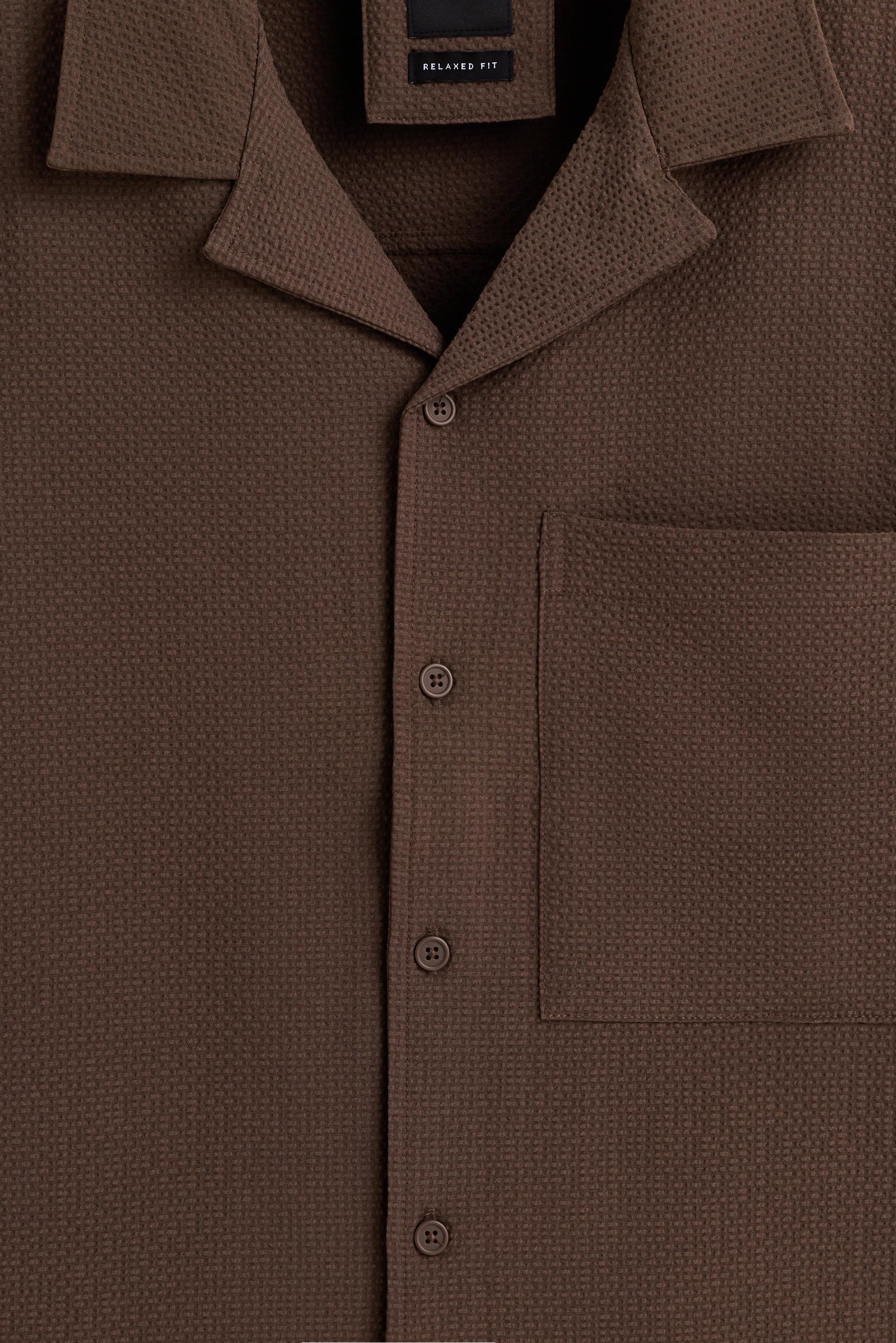 Seersucker shirt — BROWN