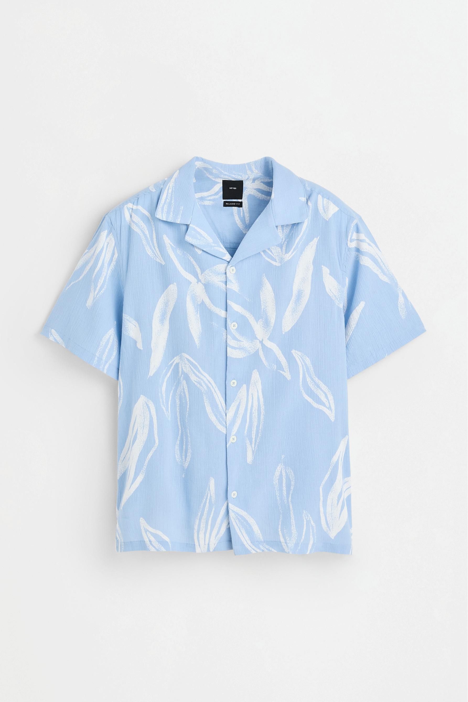 Regular fit printed shirt — SKY BLUE