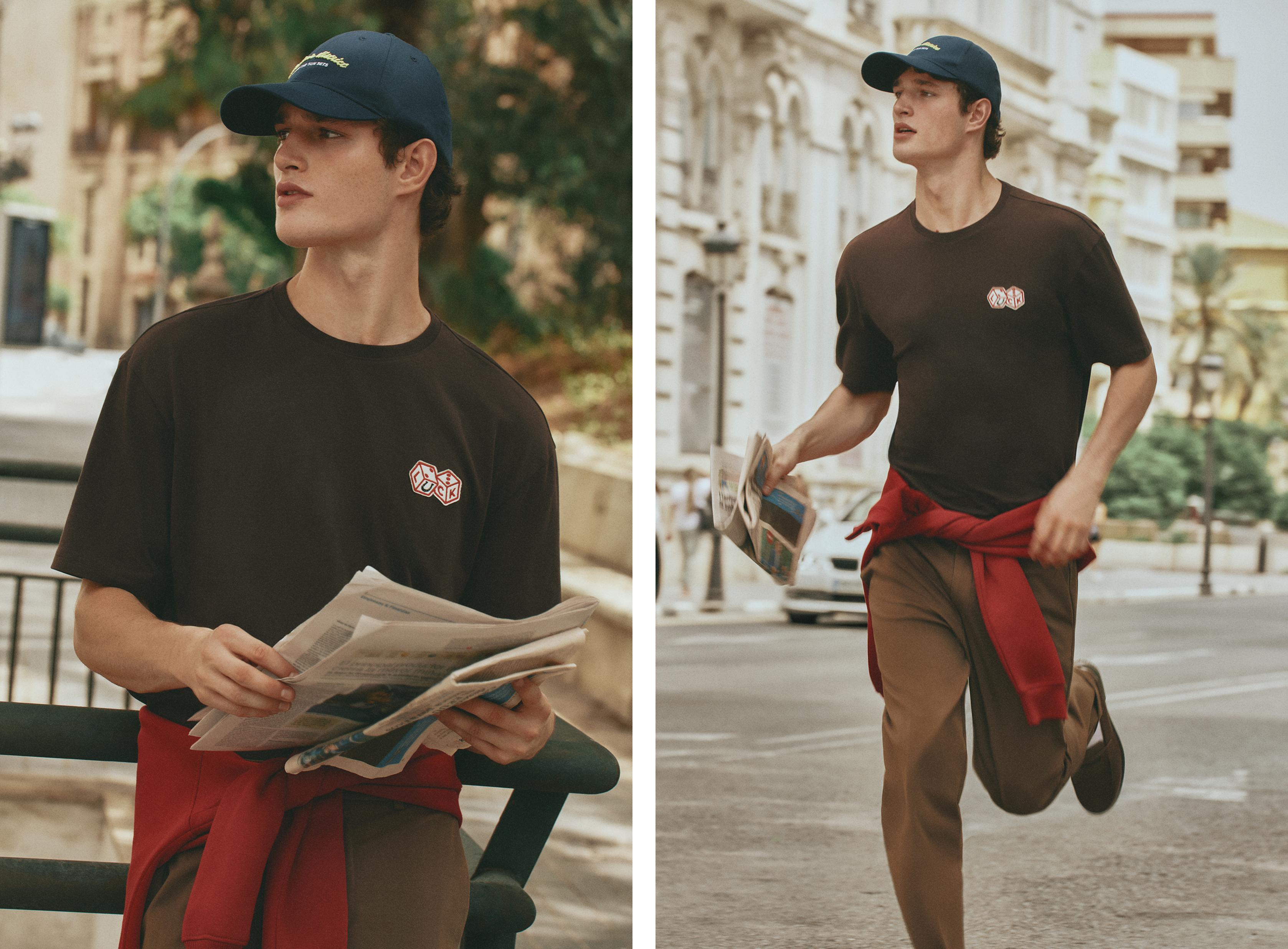 Patch T-shirt — DARK BROWN