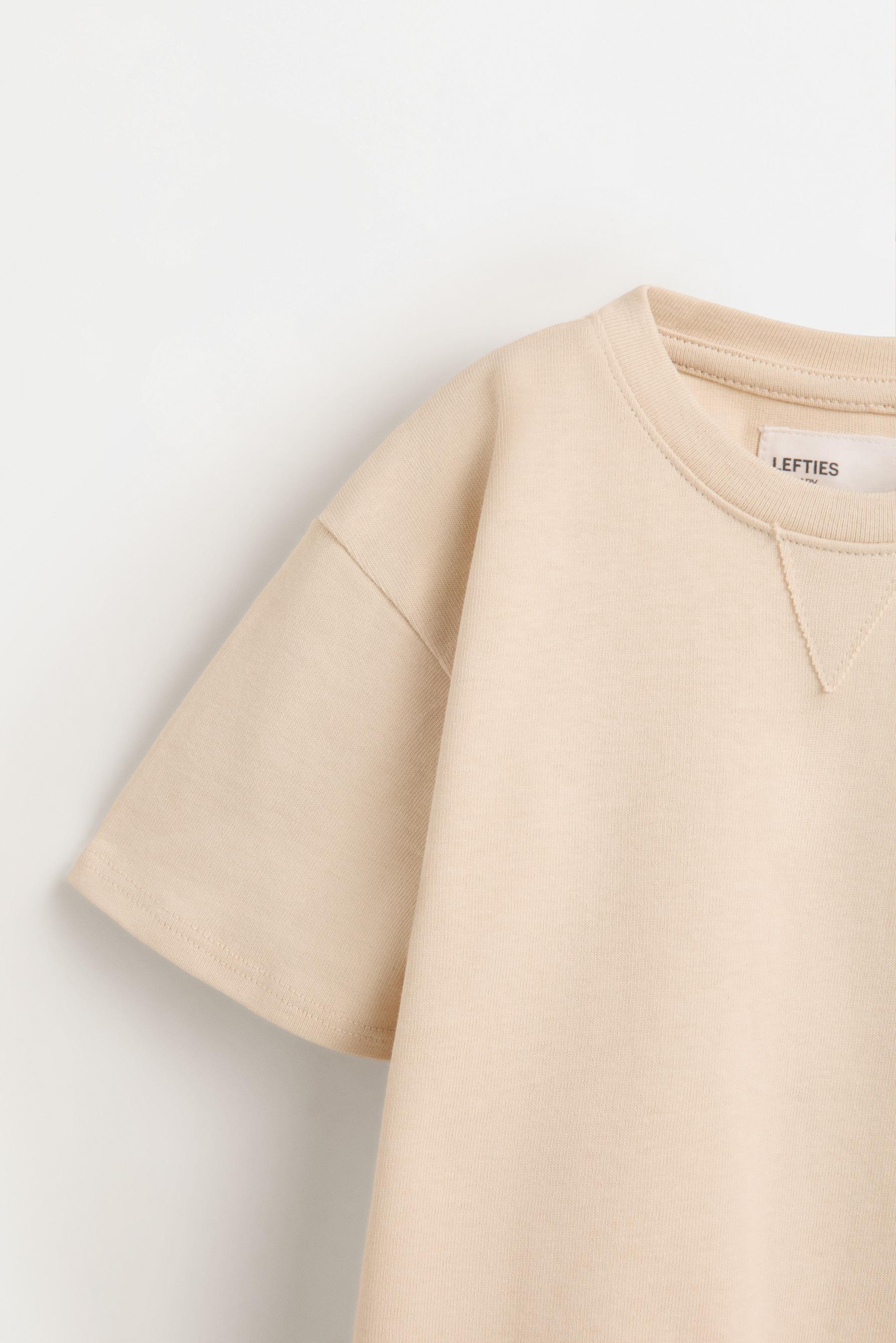 Heavy T-shirt and Bermuda shorts co-ord — ECRU
