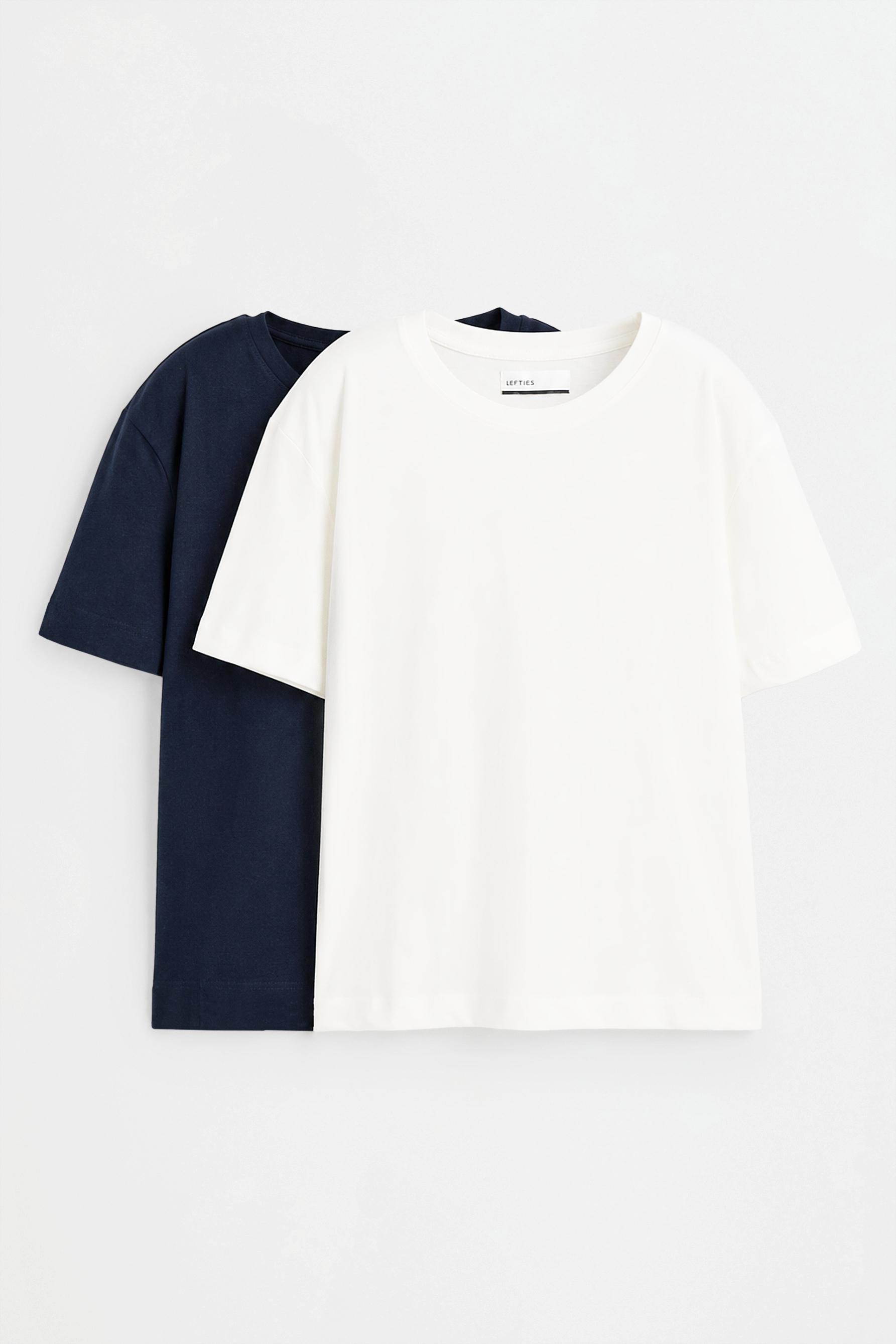 2-pack of basic round neck T-shirts — DARK NAVY