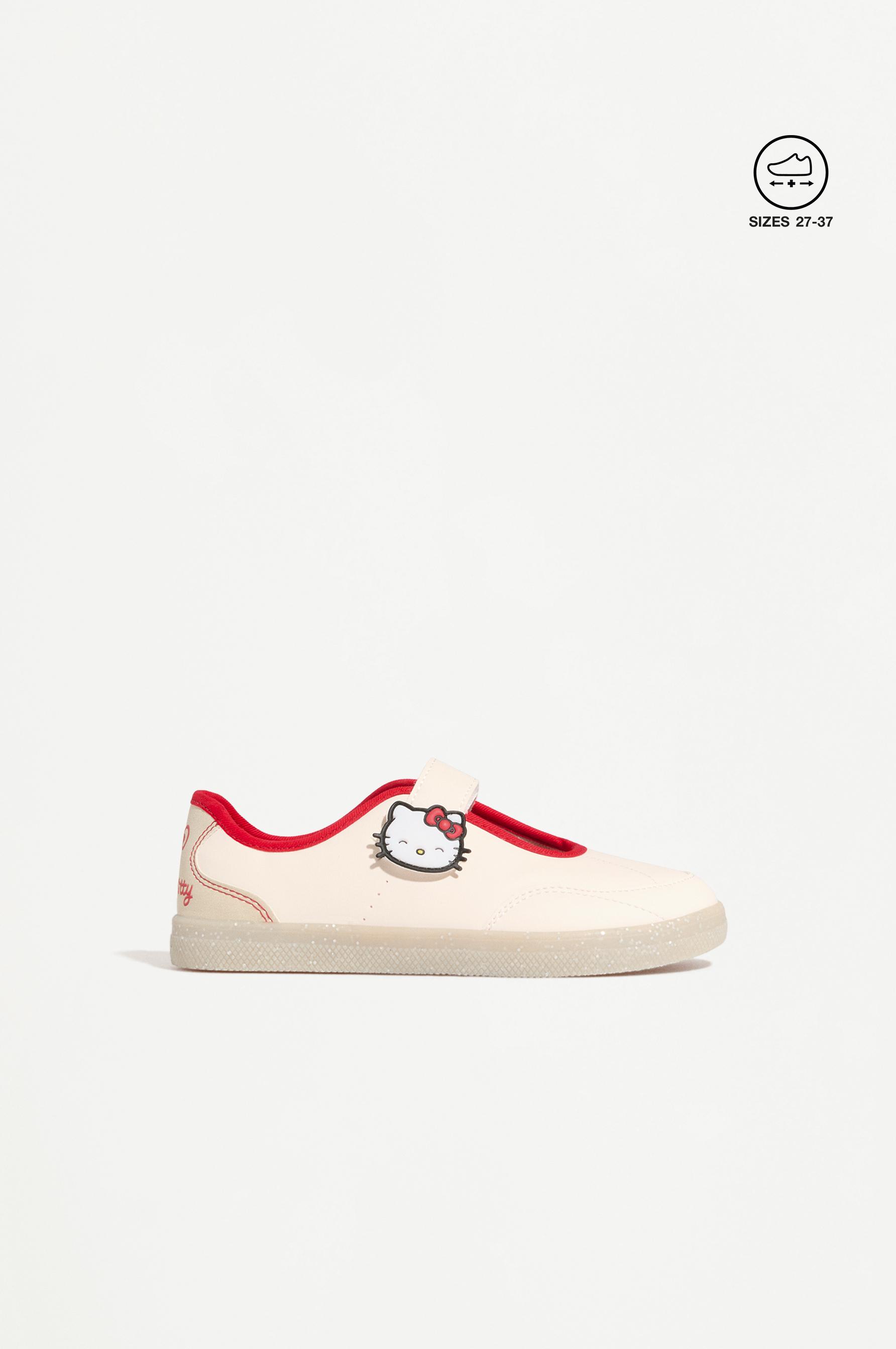 HELLO KITTY ©SANRIO SPORTY BALLET FLATS — ECRU