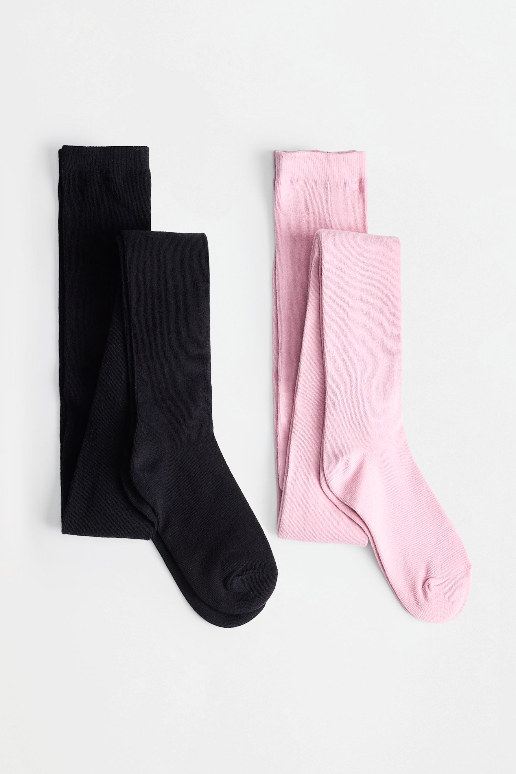 Solid tights (2-pack) — PINK