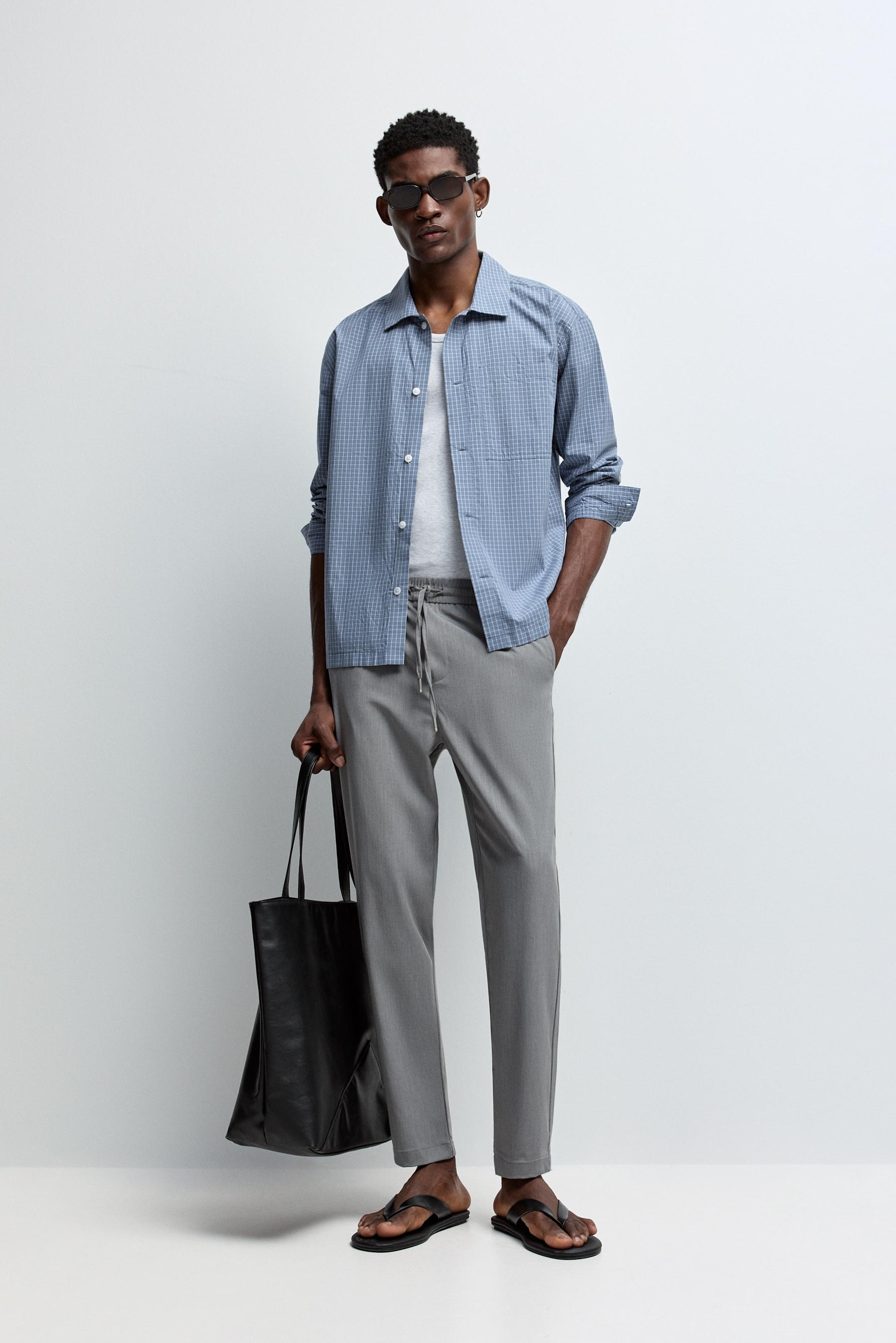 Tailored jogger trousers — GREY MARL