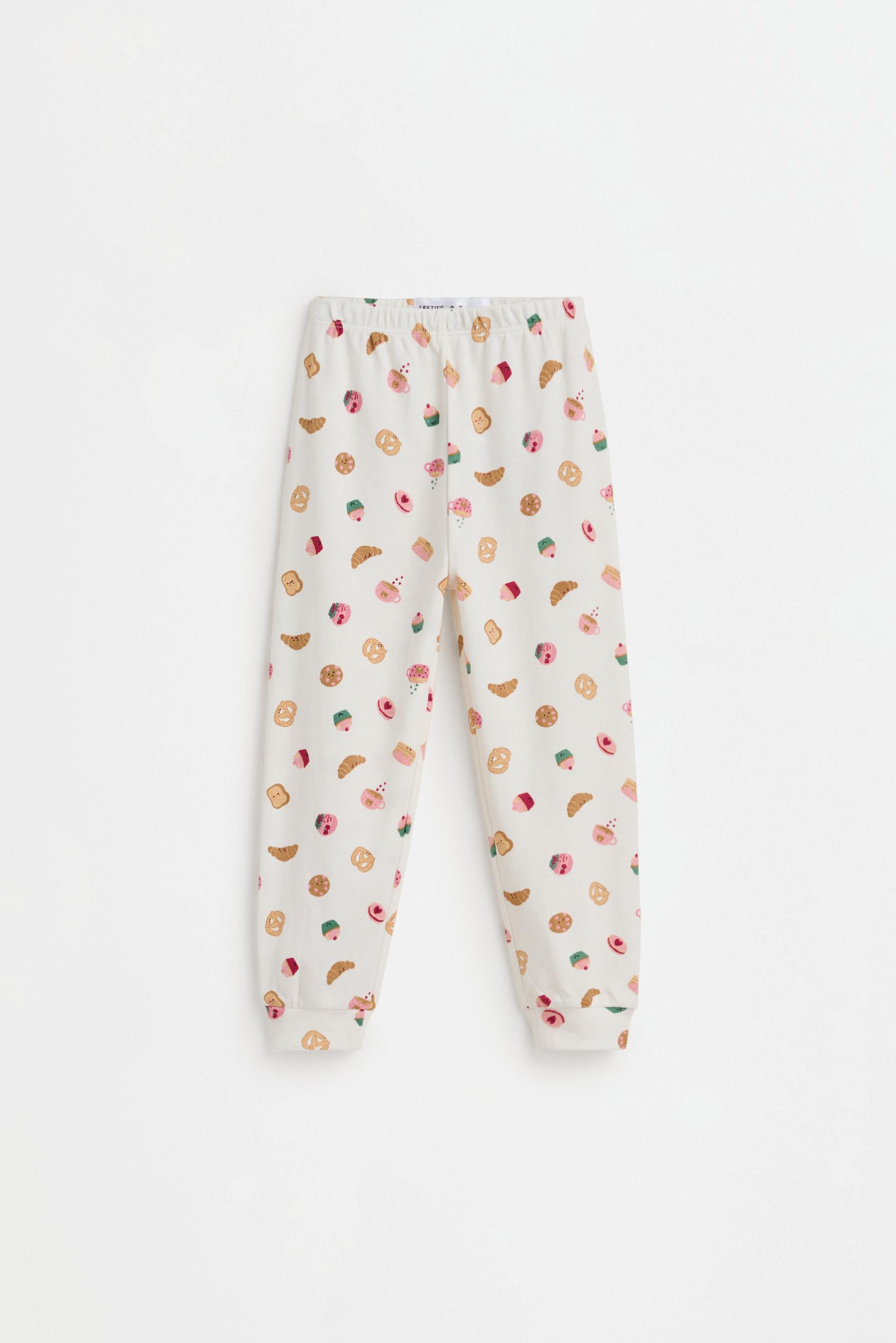 Printed interlock pyjamas — ECRU