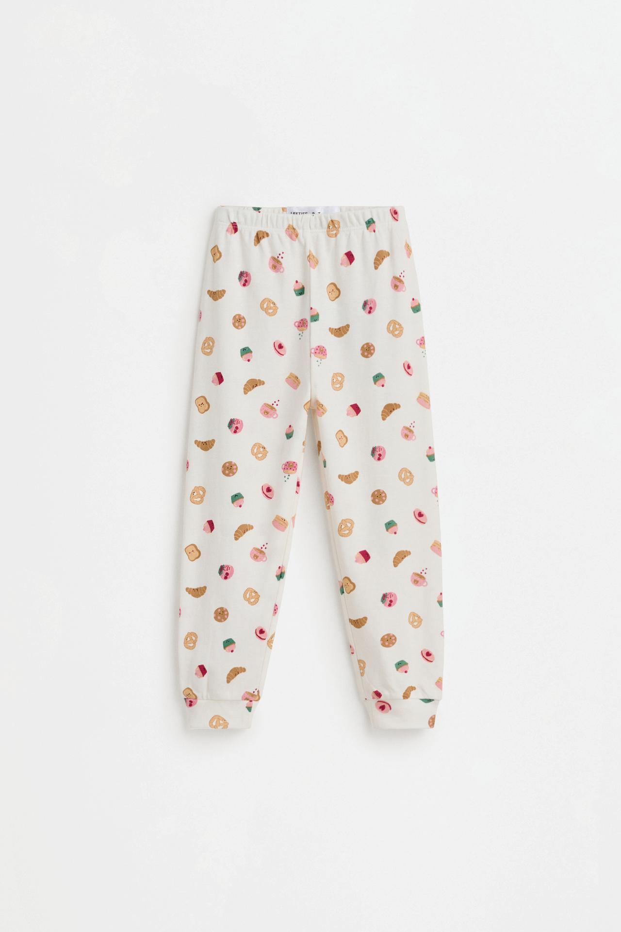 Printed interlock pyjamas — ECRU