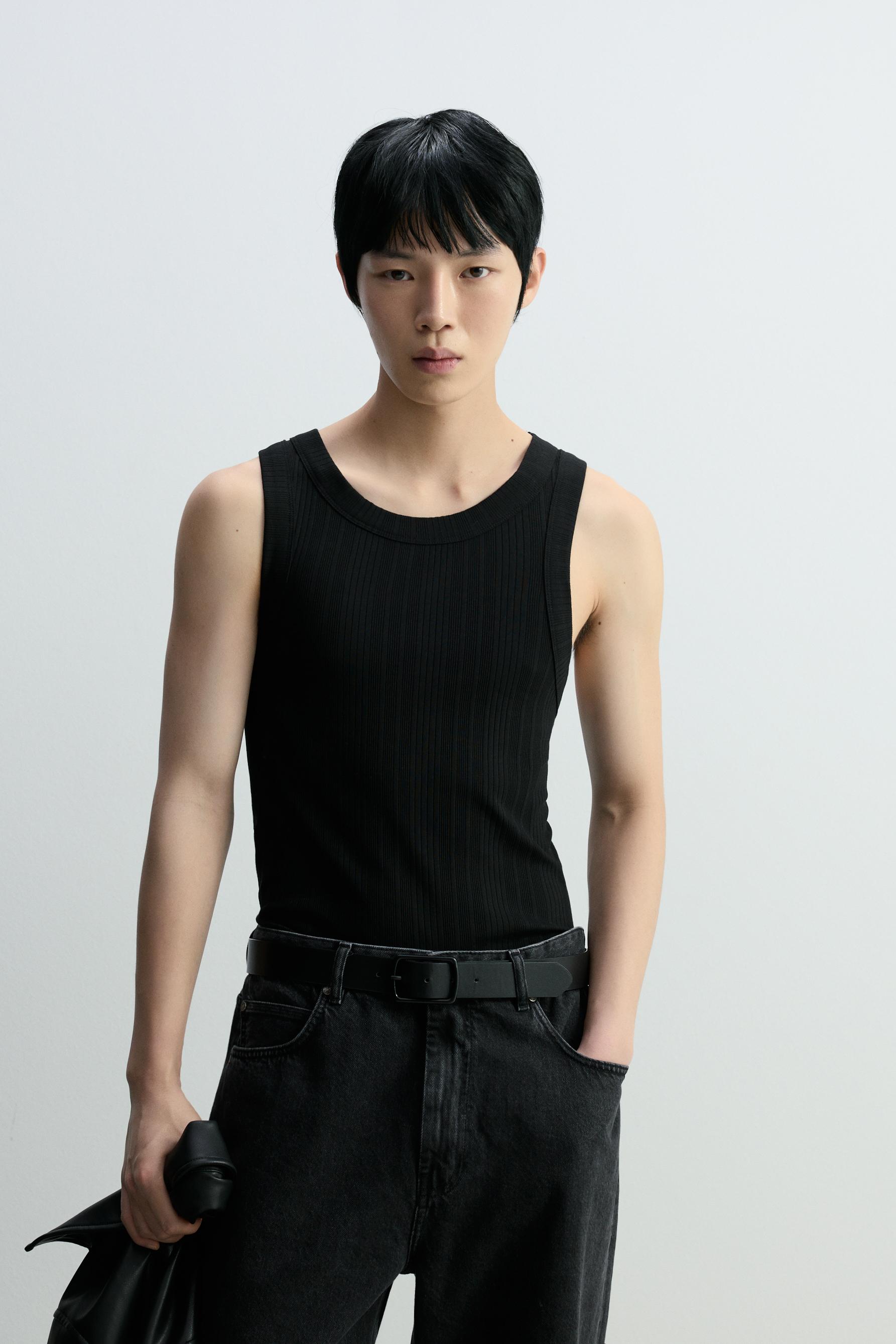 Camiseta tirantes canalé