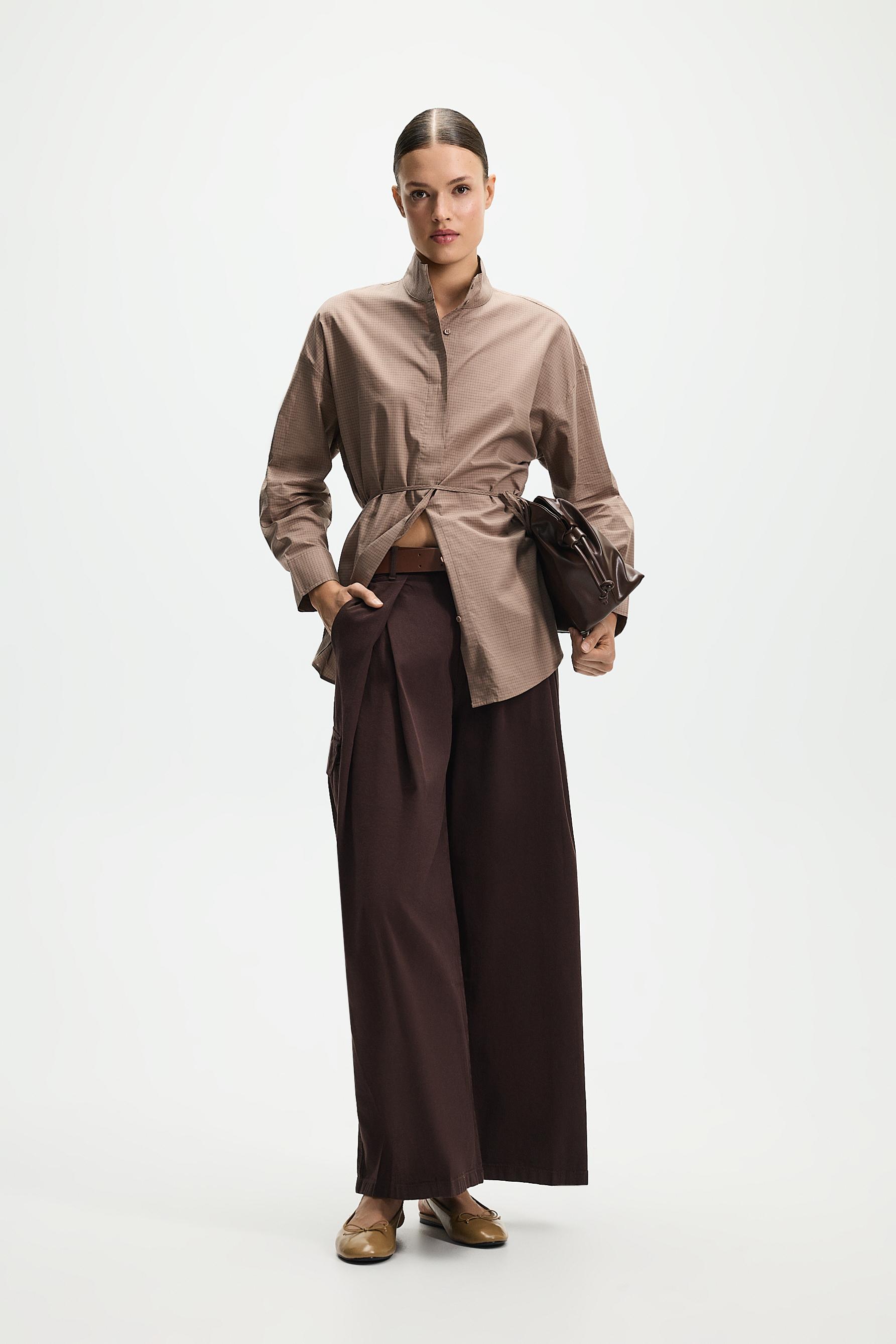 Cargo barrel jeans — BROWN