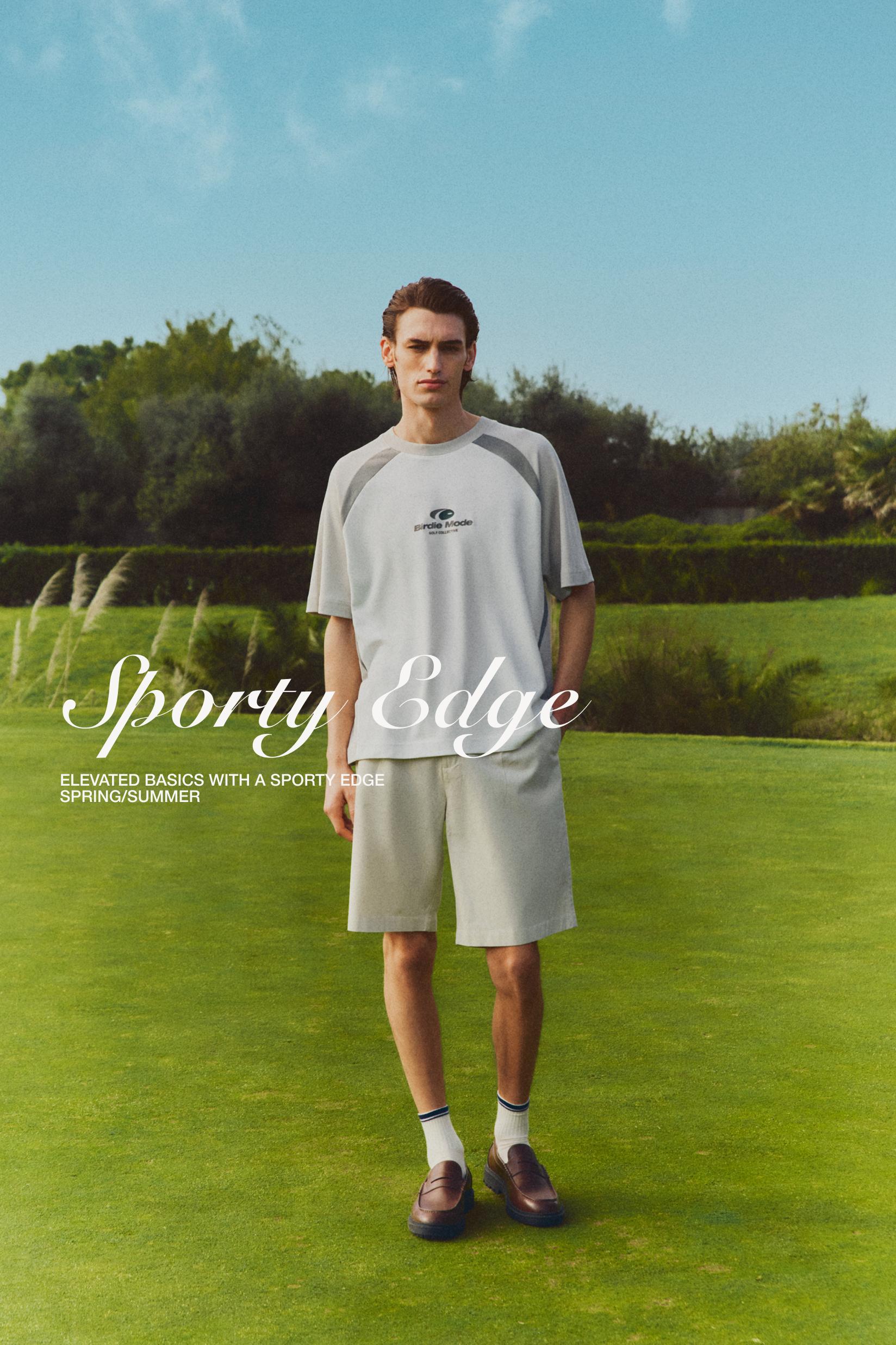 Pleated chino Bermuda shorts — GREY