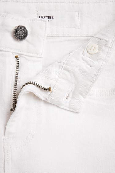 Slim comfort denim Bermuda shorts — WHITE 4