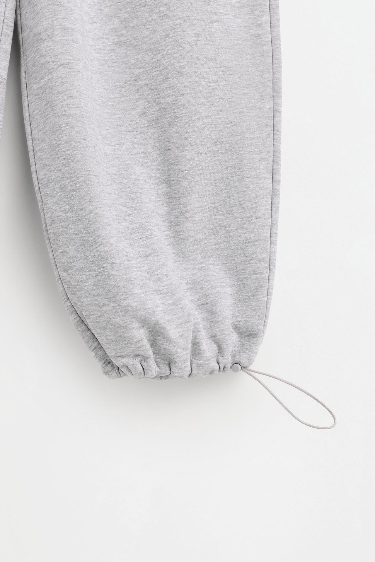 Plush barrel trousers — GREY MARL