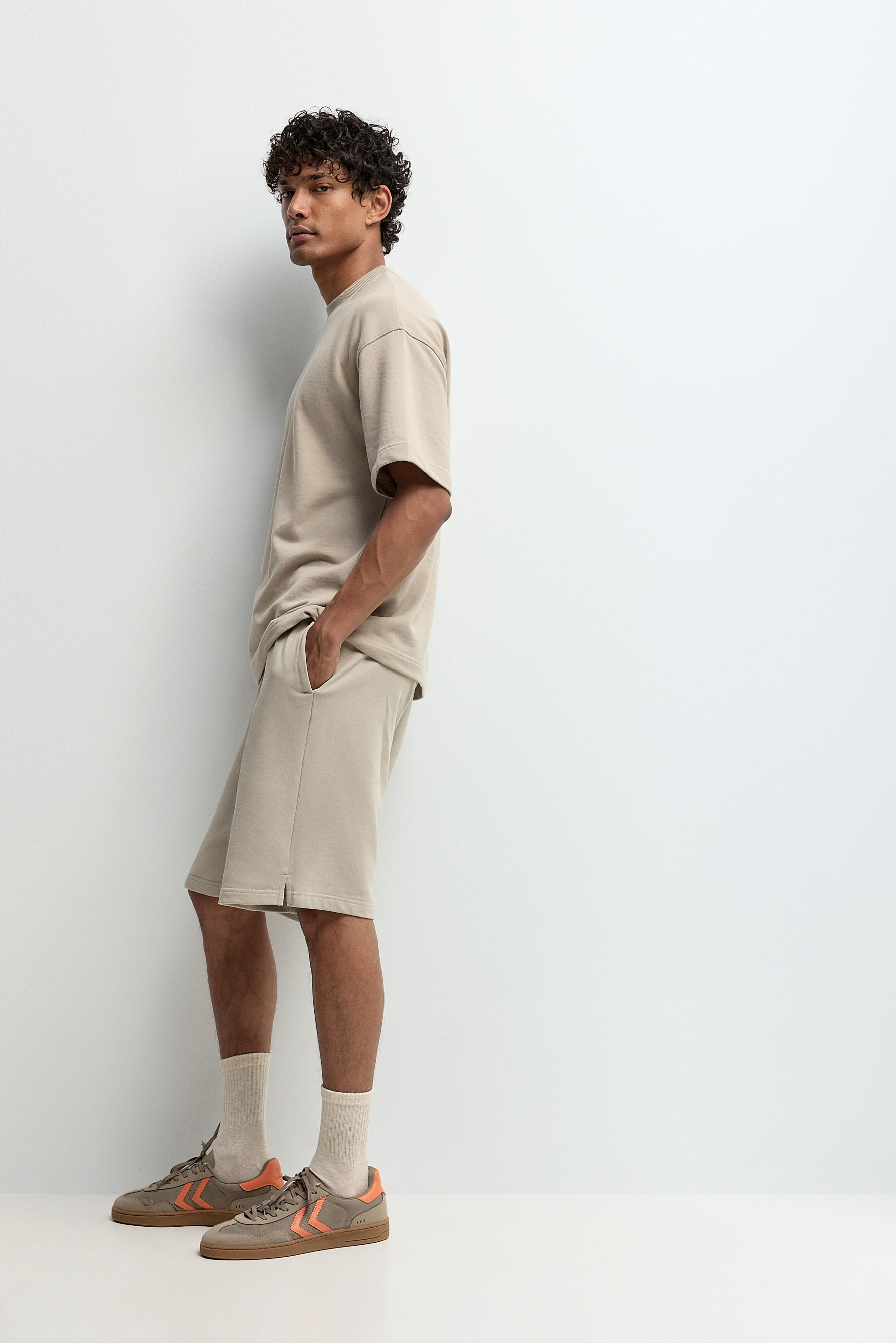 Tracksuit Bermuda shorts — PALE SAND