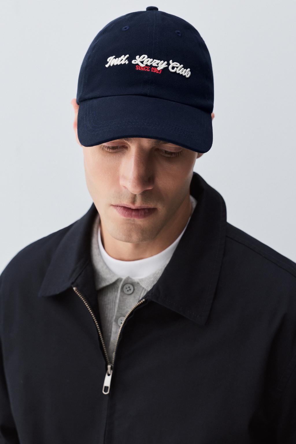 Embroidered slogan cap
