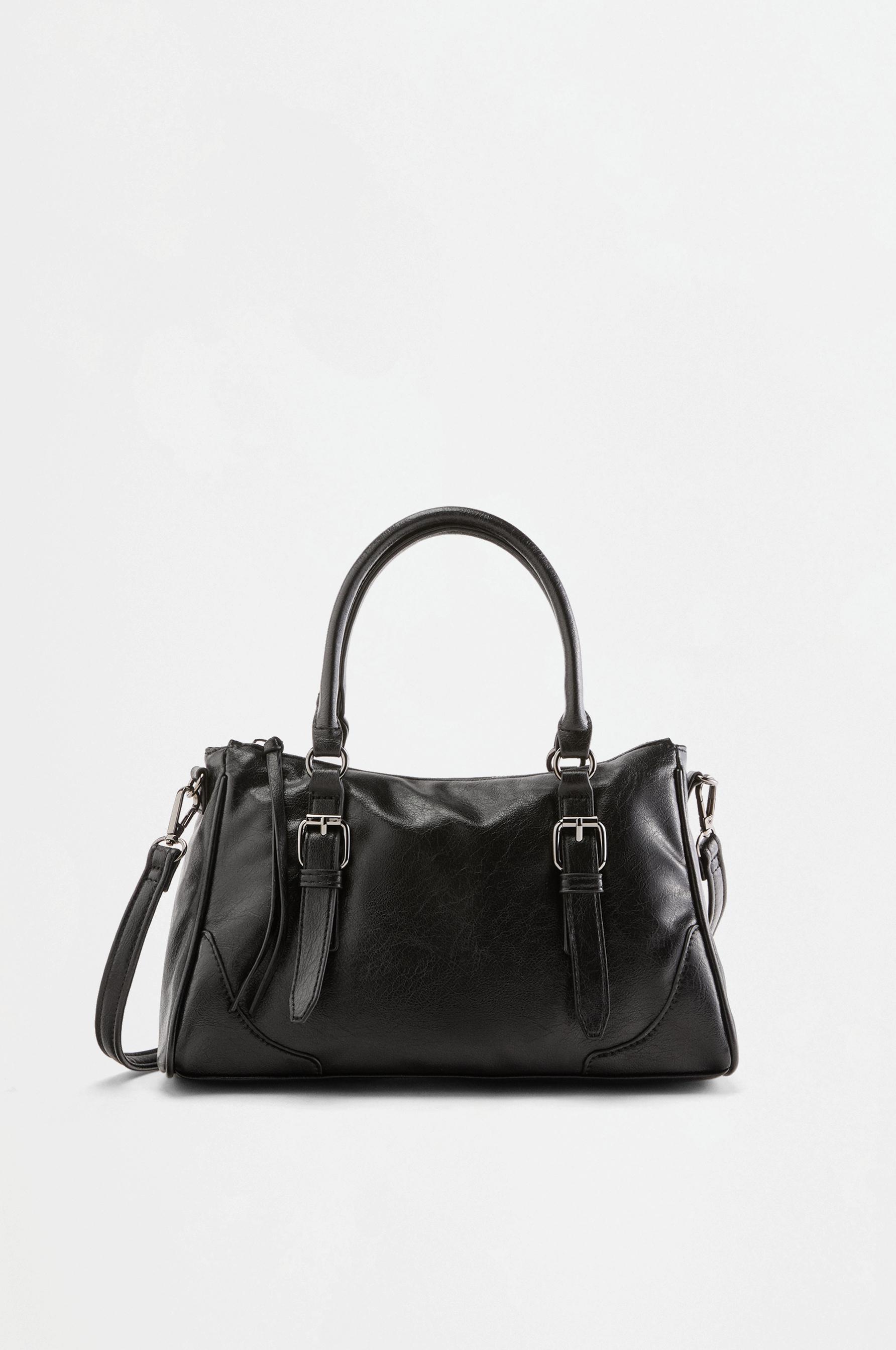 Buckle detail crossbody bag — BLACK