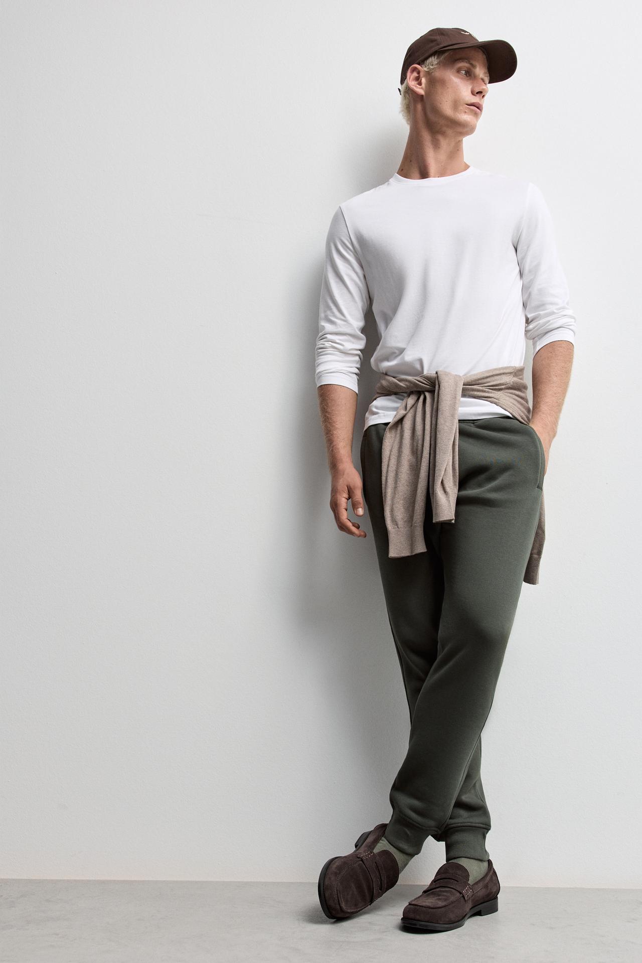 Regular fit tracksuit bottoms — DARK GREEN