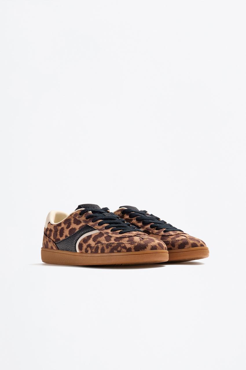 Tenis básica animal print Camisas Manga Larga Camisas Blusas