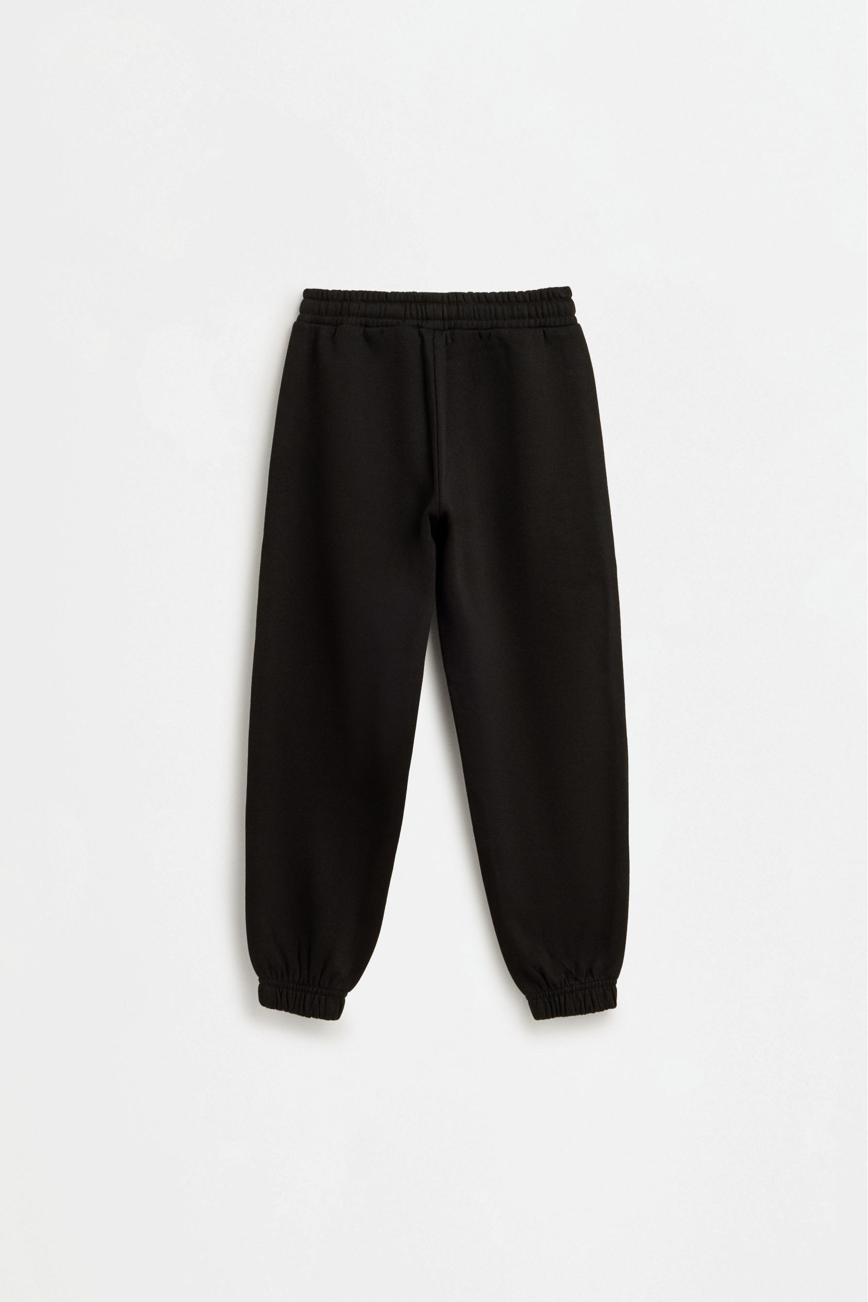 Pack of 2 plain plush trousers — BLACK