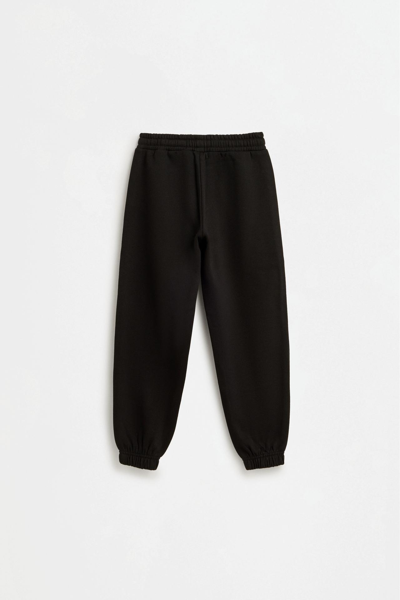 Pack of 2 plain plush trousers — BLACK