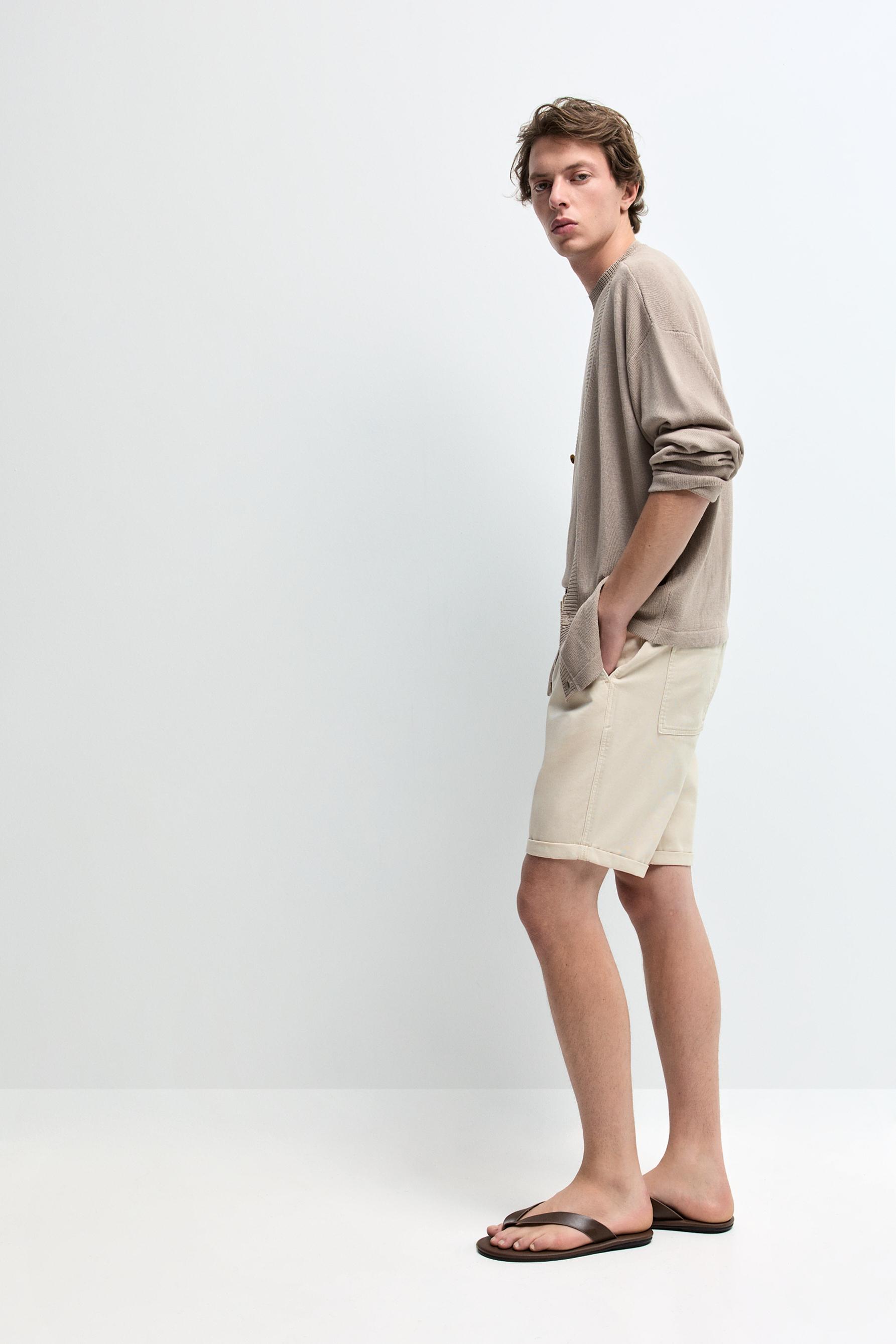Slim fit Bermuda shorts — ECRU