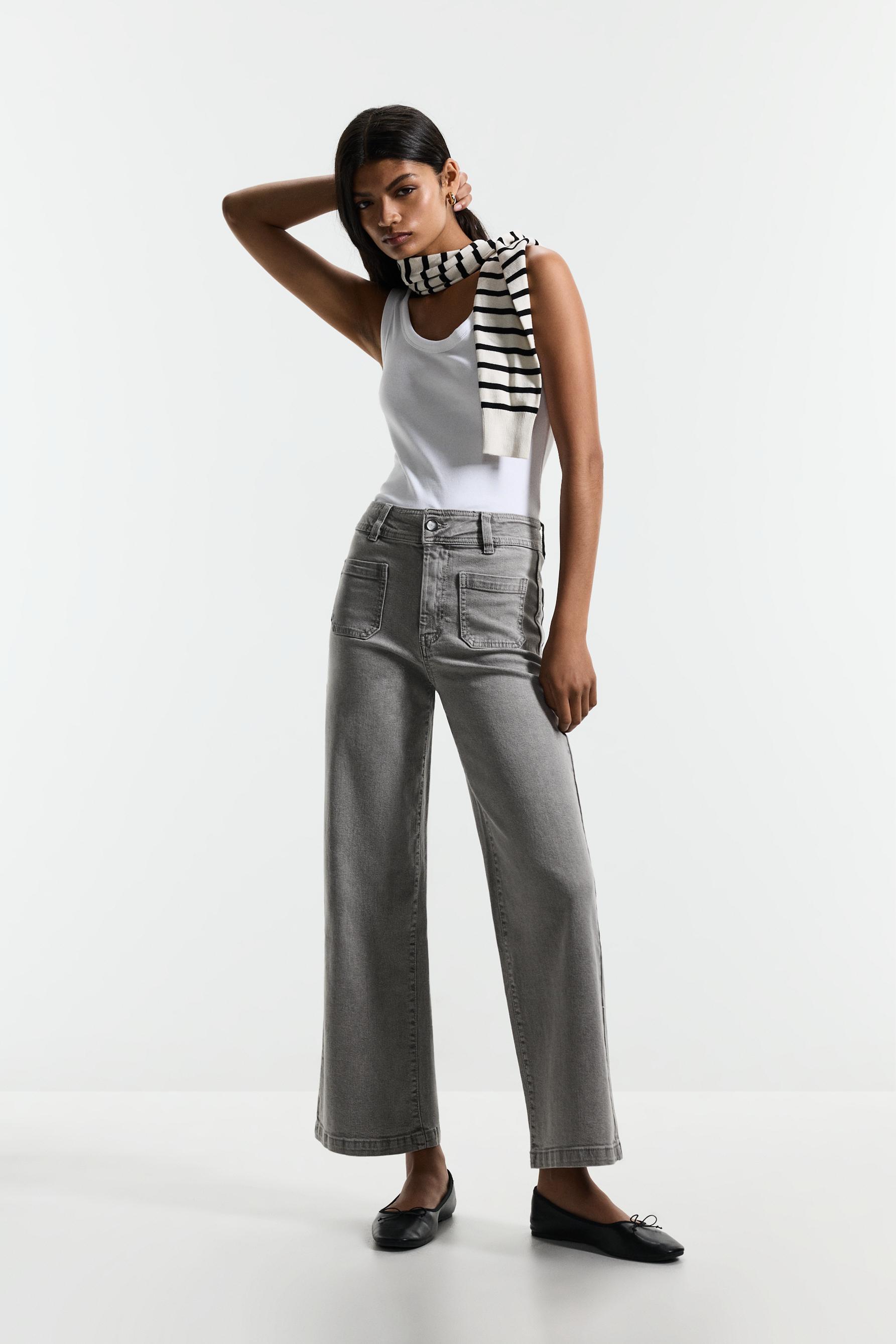 Stretch pocket jeans — PEARL GREY