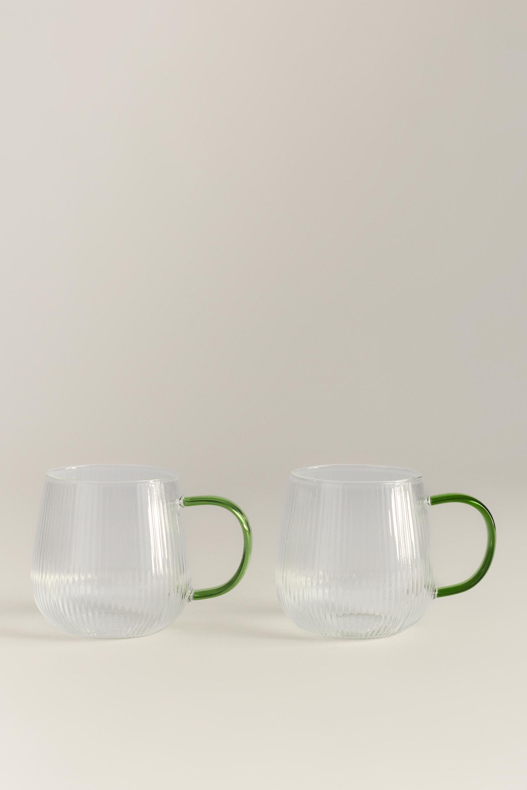 Pack 2 tazas borosilicato asa colores