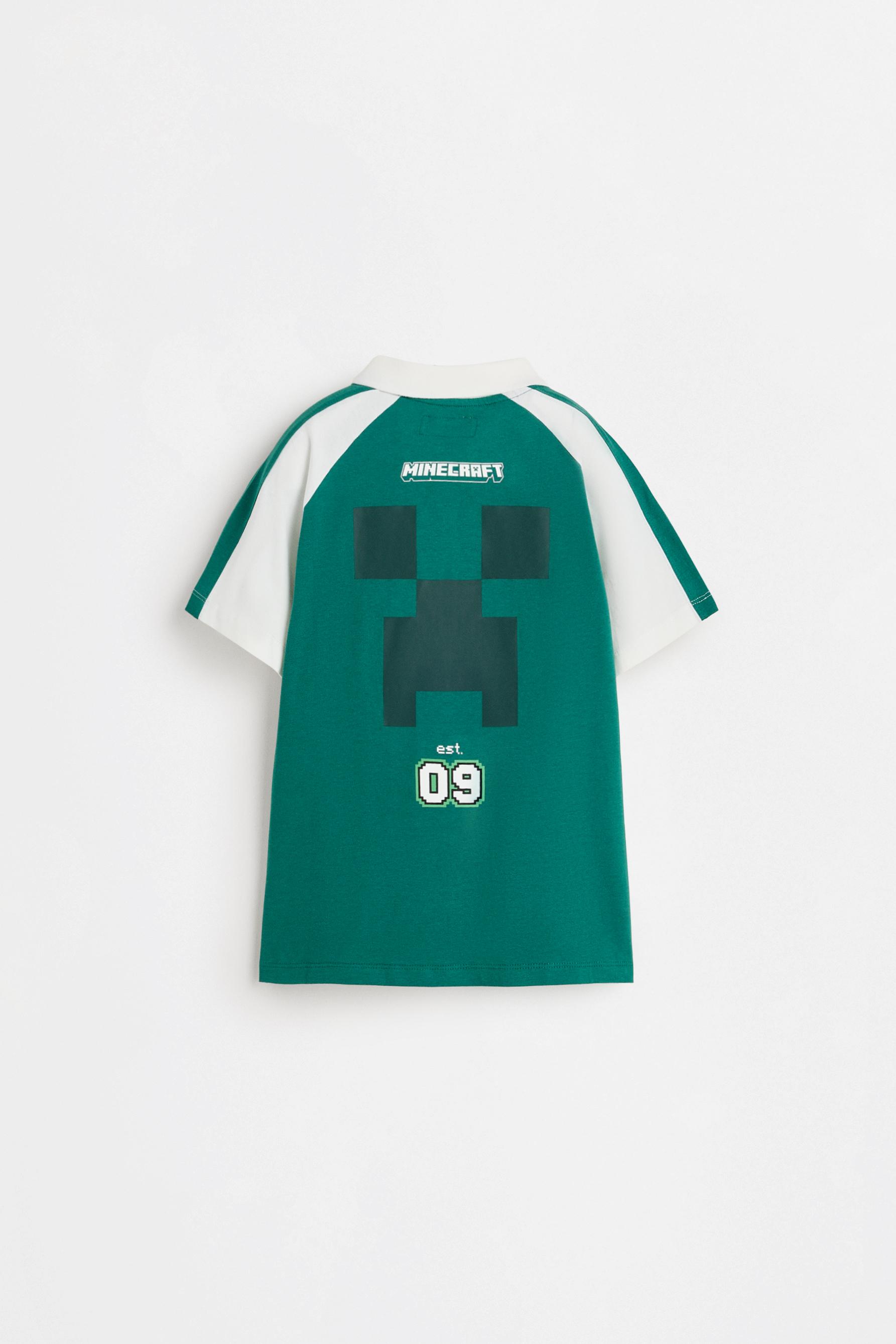 Minecraft polo shirt — DARK GREEN