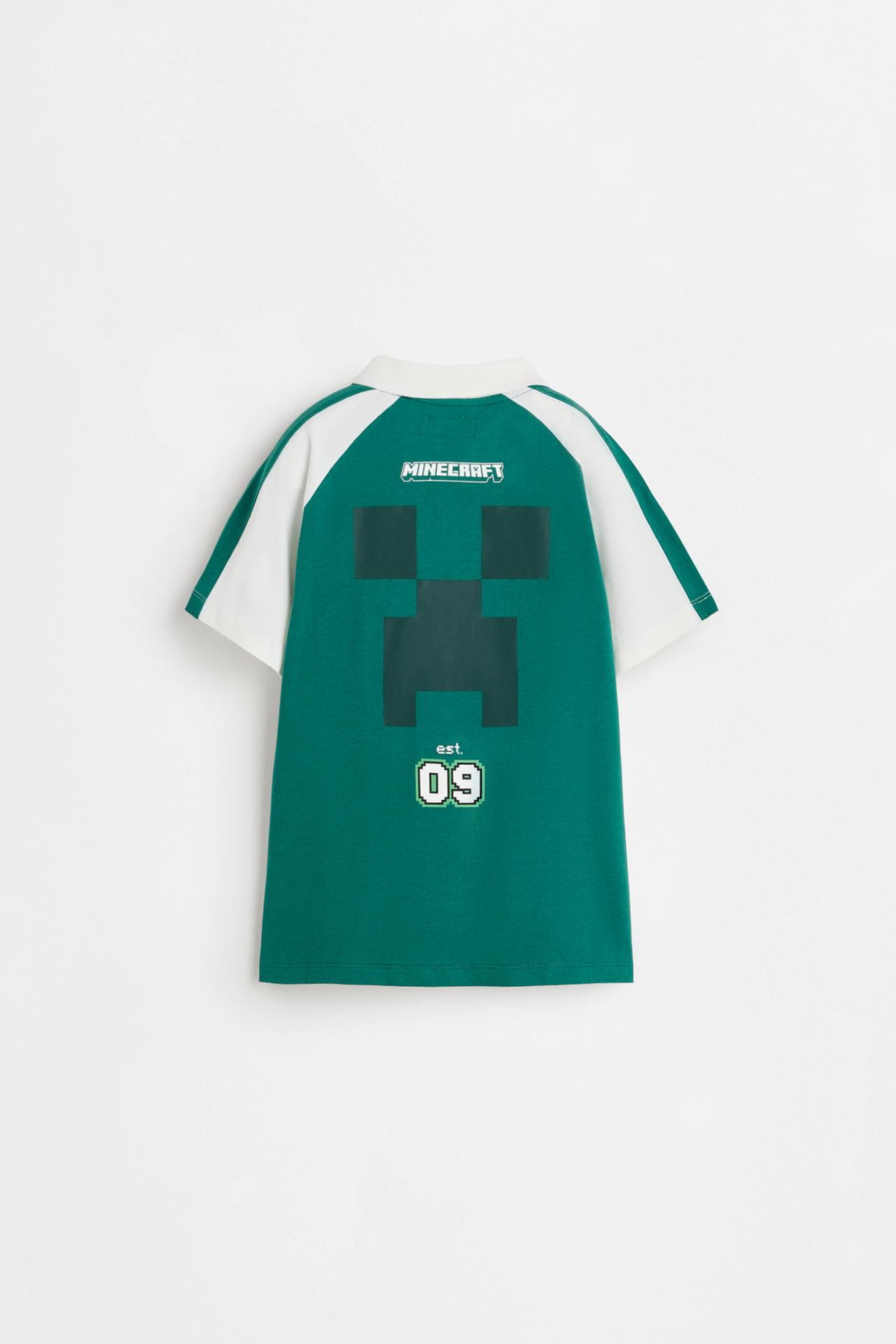 Minecraft polo shirt — DARK GREEN
