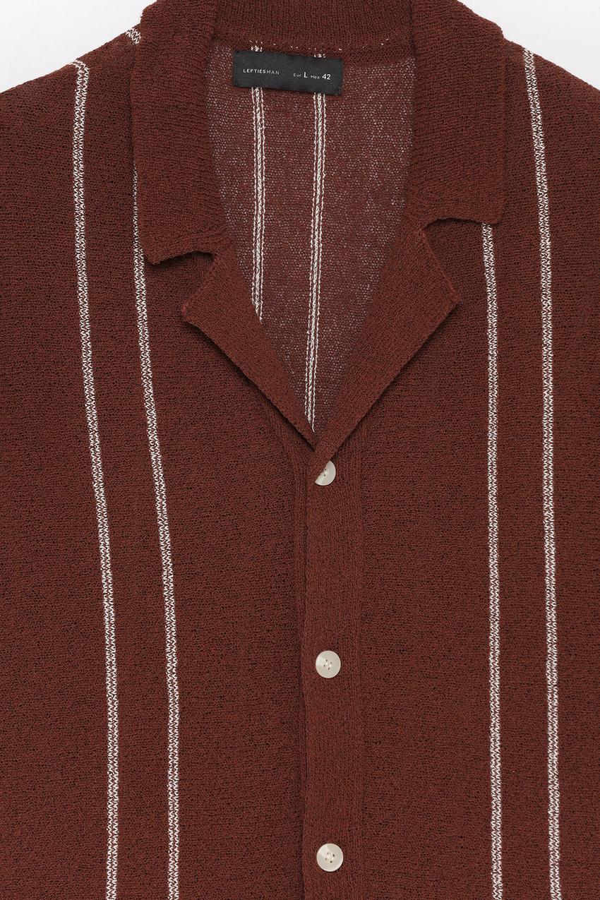 Camicia con texture bouclé a righe Camicie ABBIGLIAMENTO