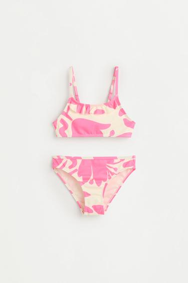 Tropical print bikini — FUCHSIA/WHITE 1