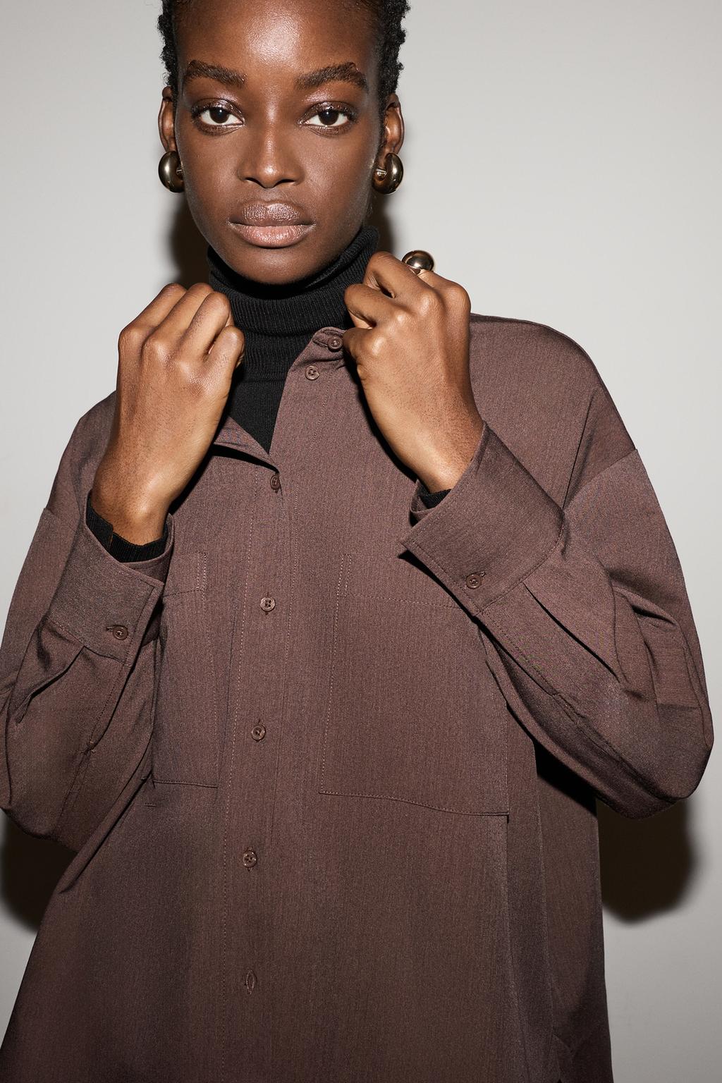 Oversize mottled shirt