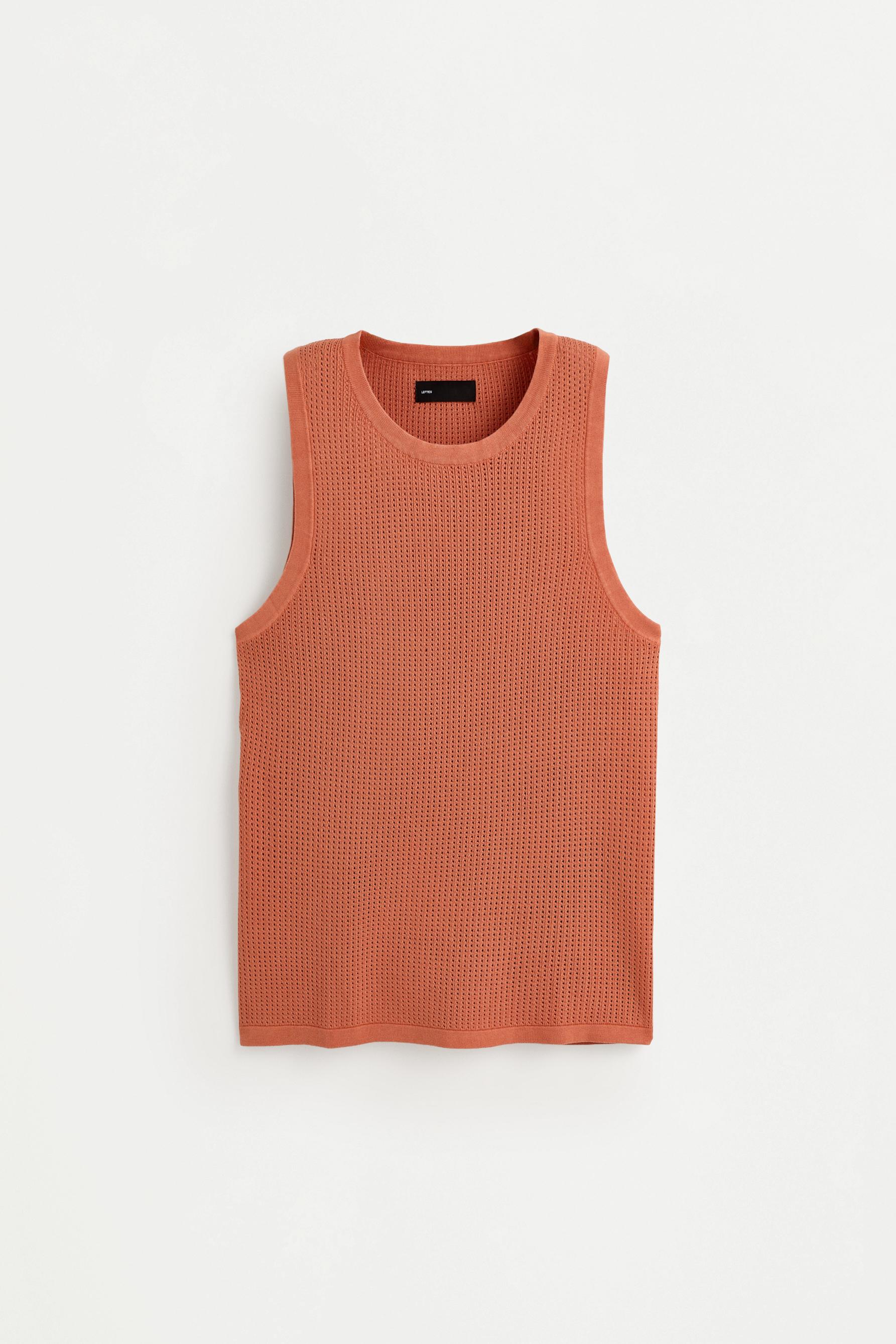 Cutwork strappy T-shirt — ORANGE