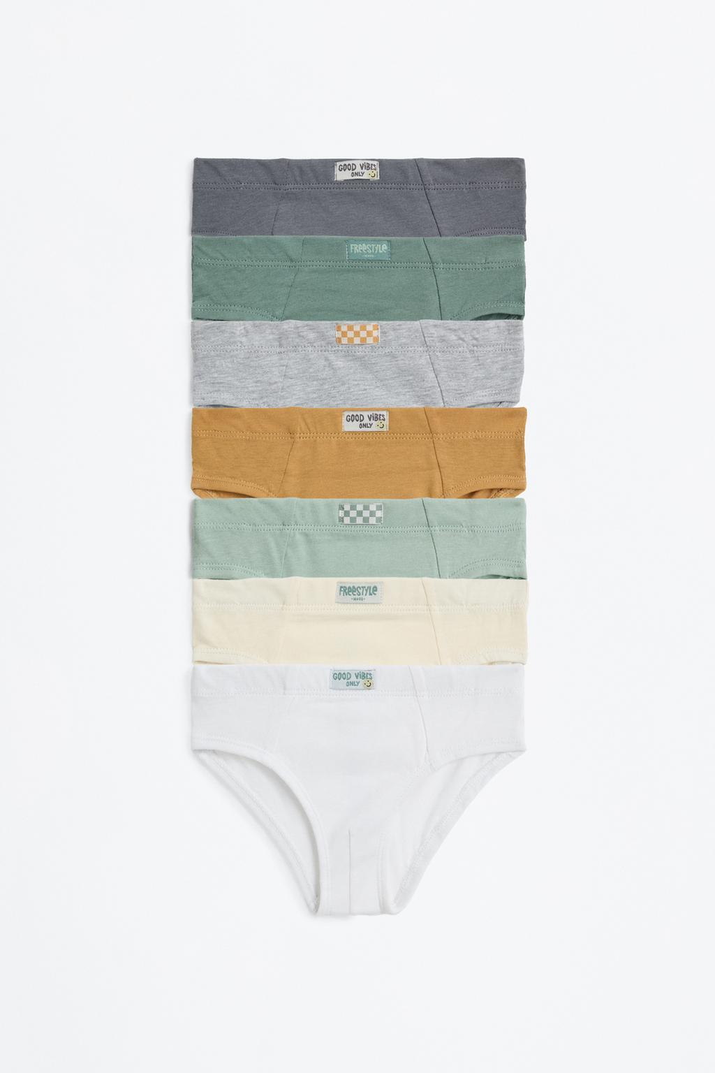 7-pack of dinosaur briefs