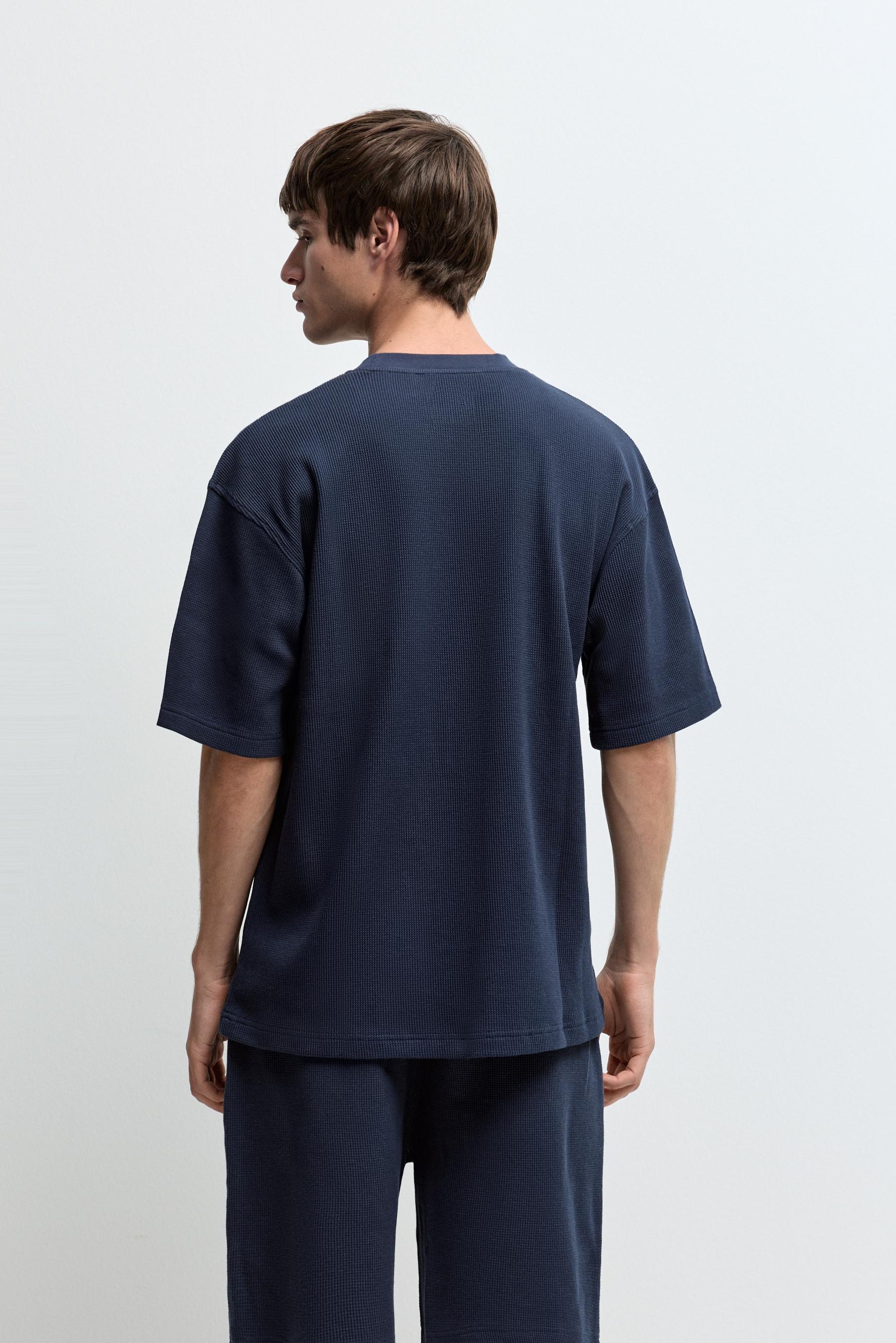 Waffle T-shirt — NAVY