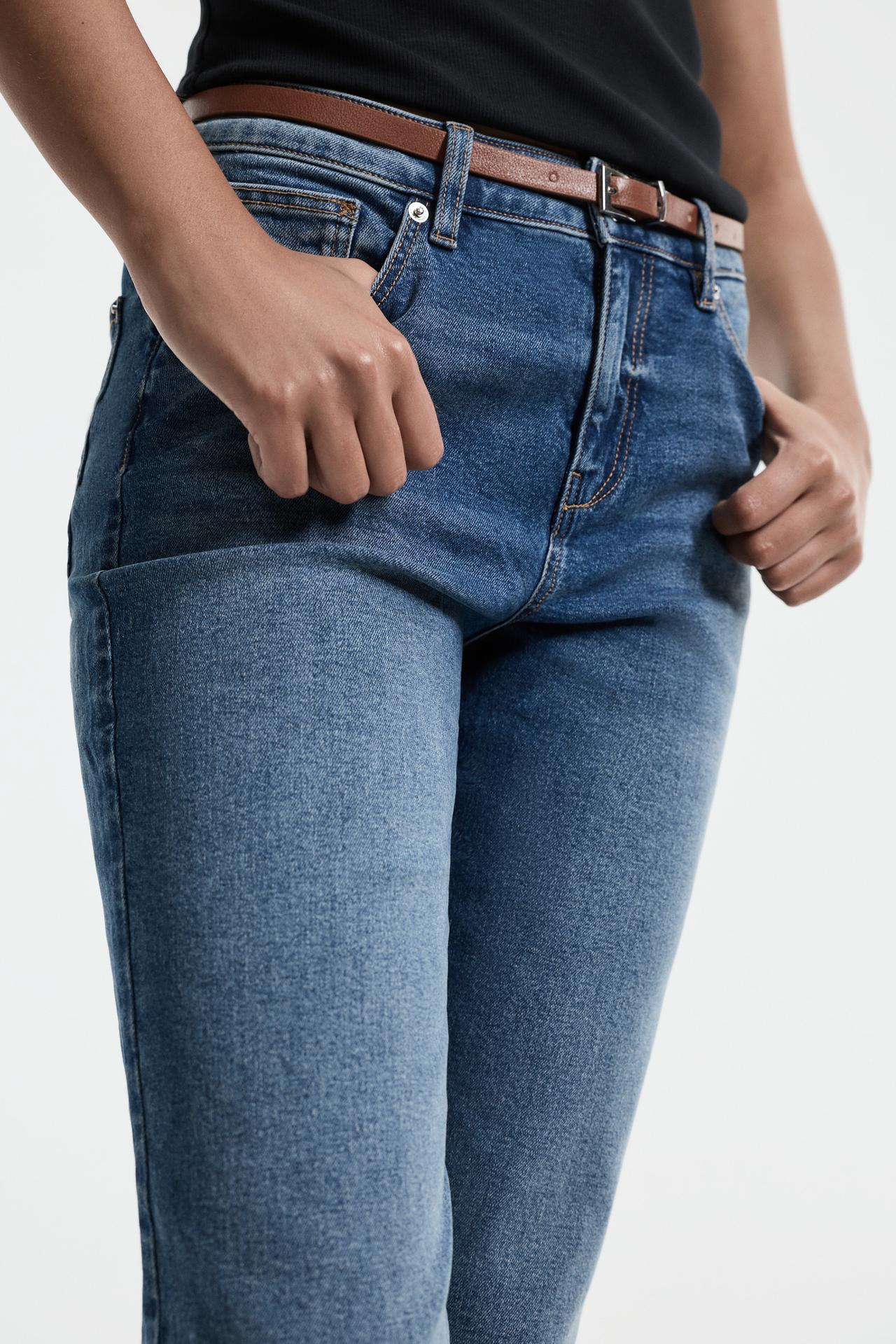 Mini bell bottom jeans — PALE INDIGO