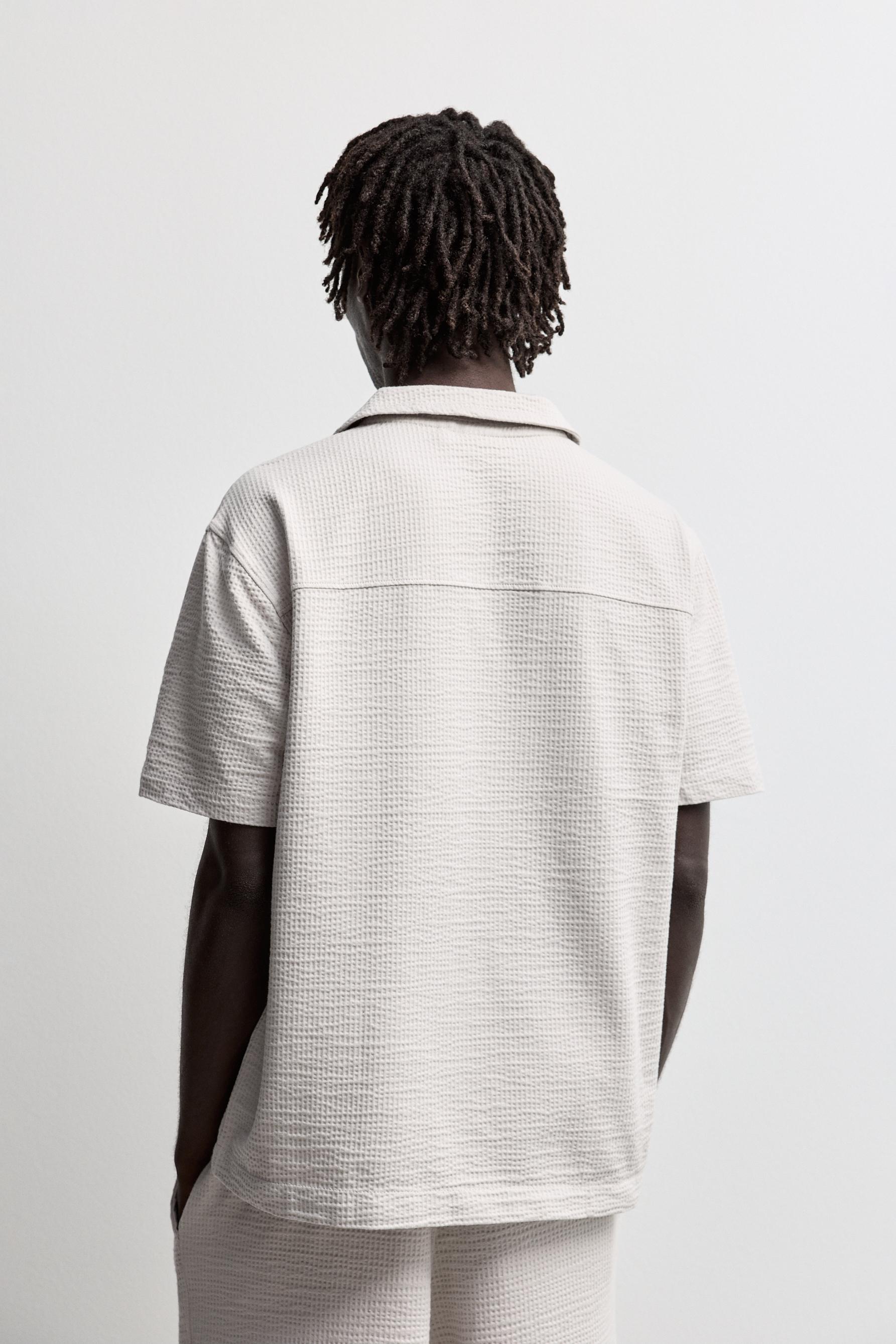 Seersucker shirt — IVORY