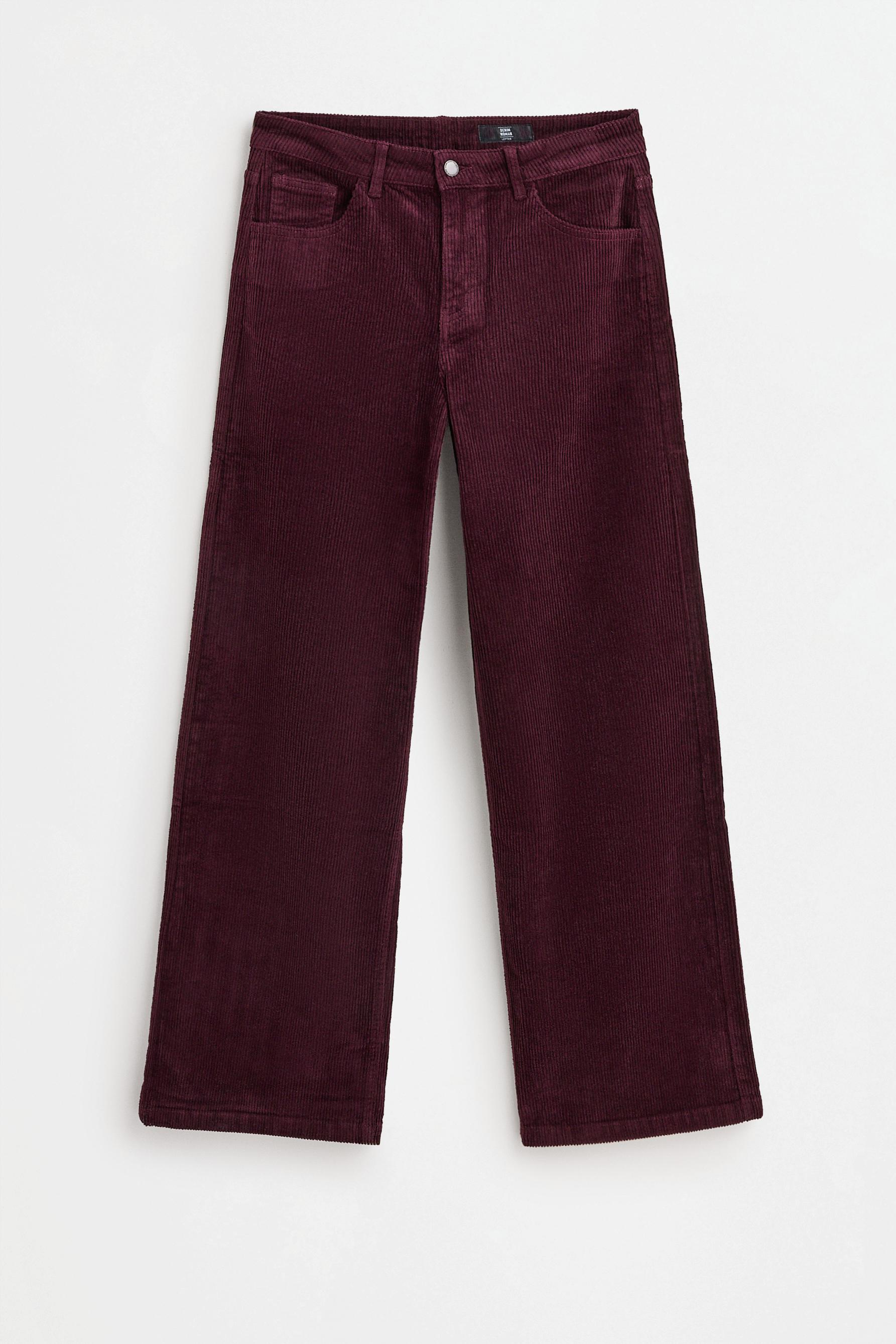Pantalón wide leg pana