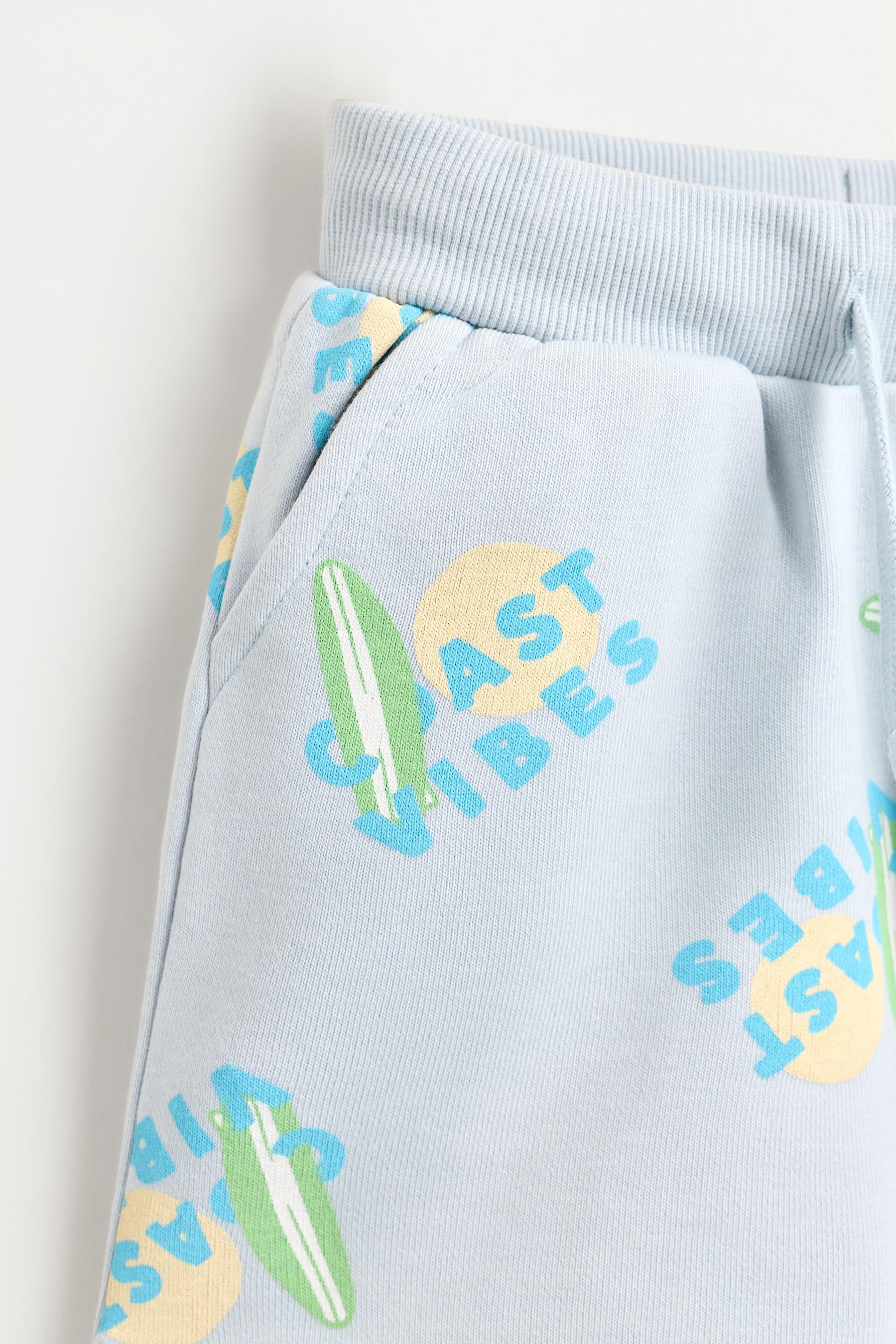 Printed Bermuda shorts — PASTEL BLUE