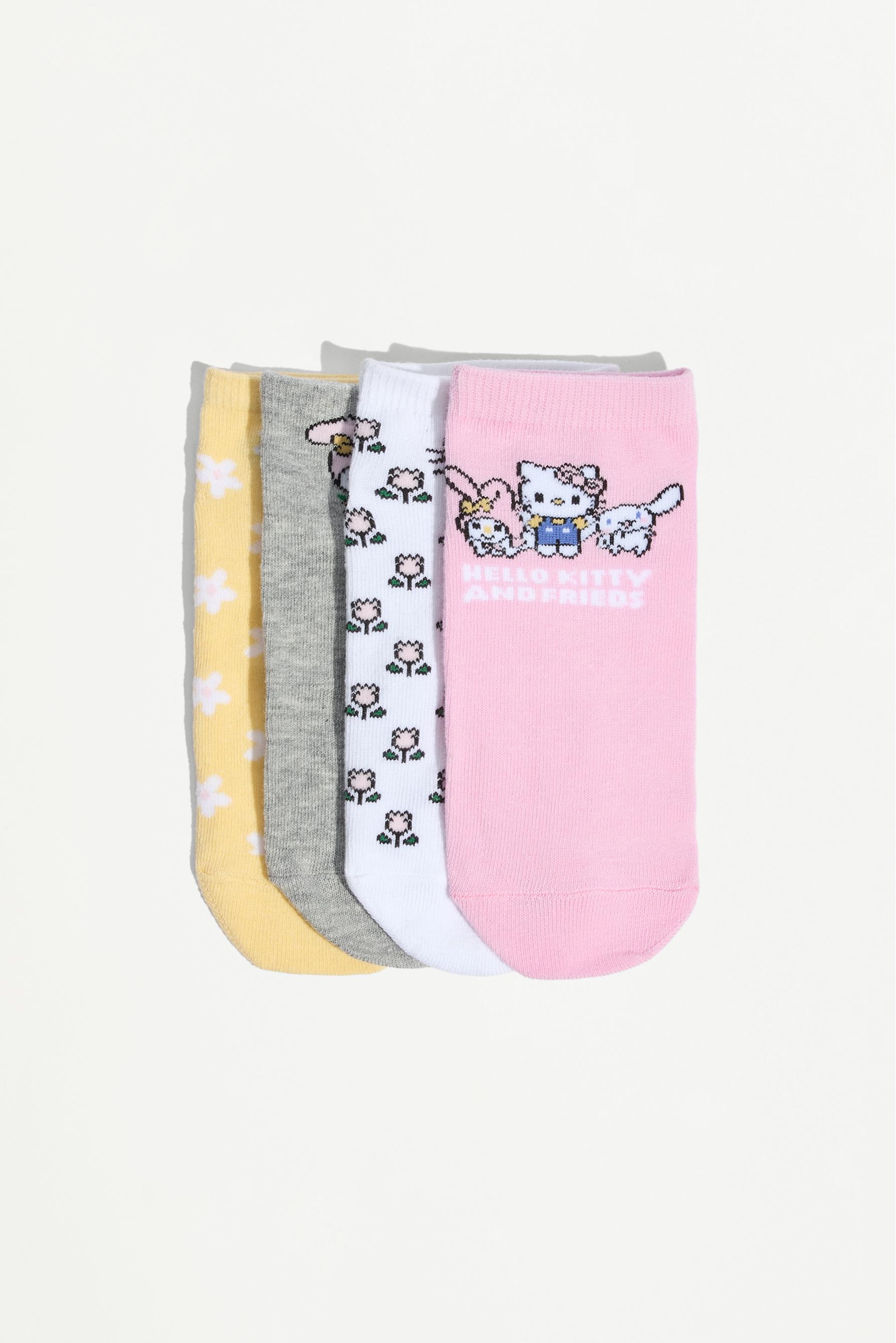 Șosete scurte Hello Kitty ©SANRIO (Pack 4) - | LEFTIES Romania