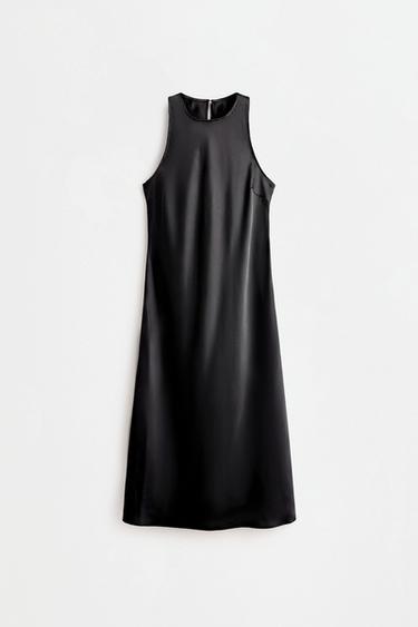 Satin midi dress — BLACK 6