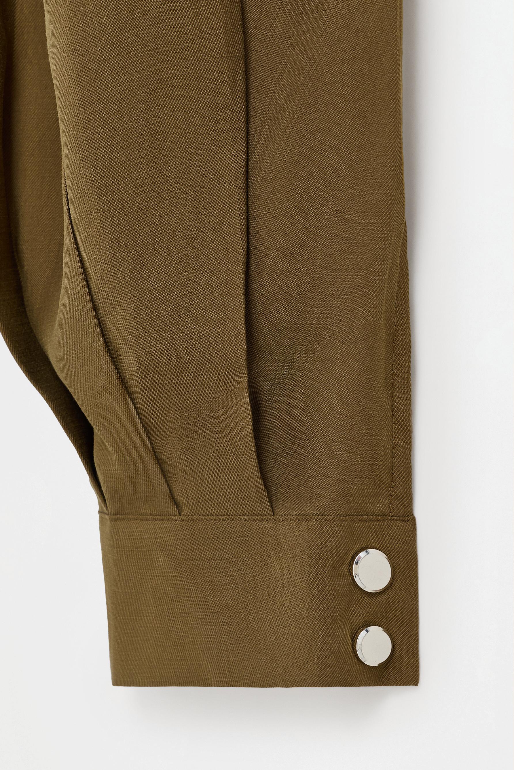 Pleated sarouel trousers — DARK KHAKI