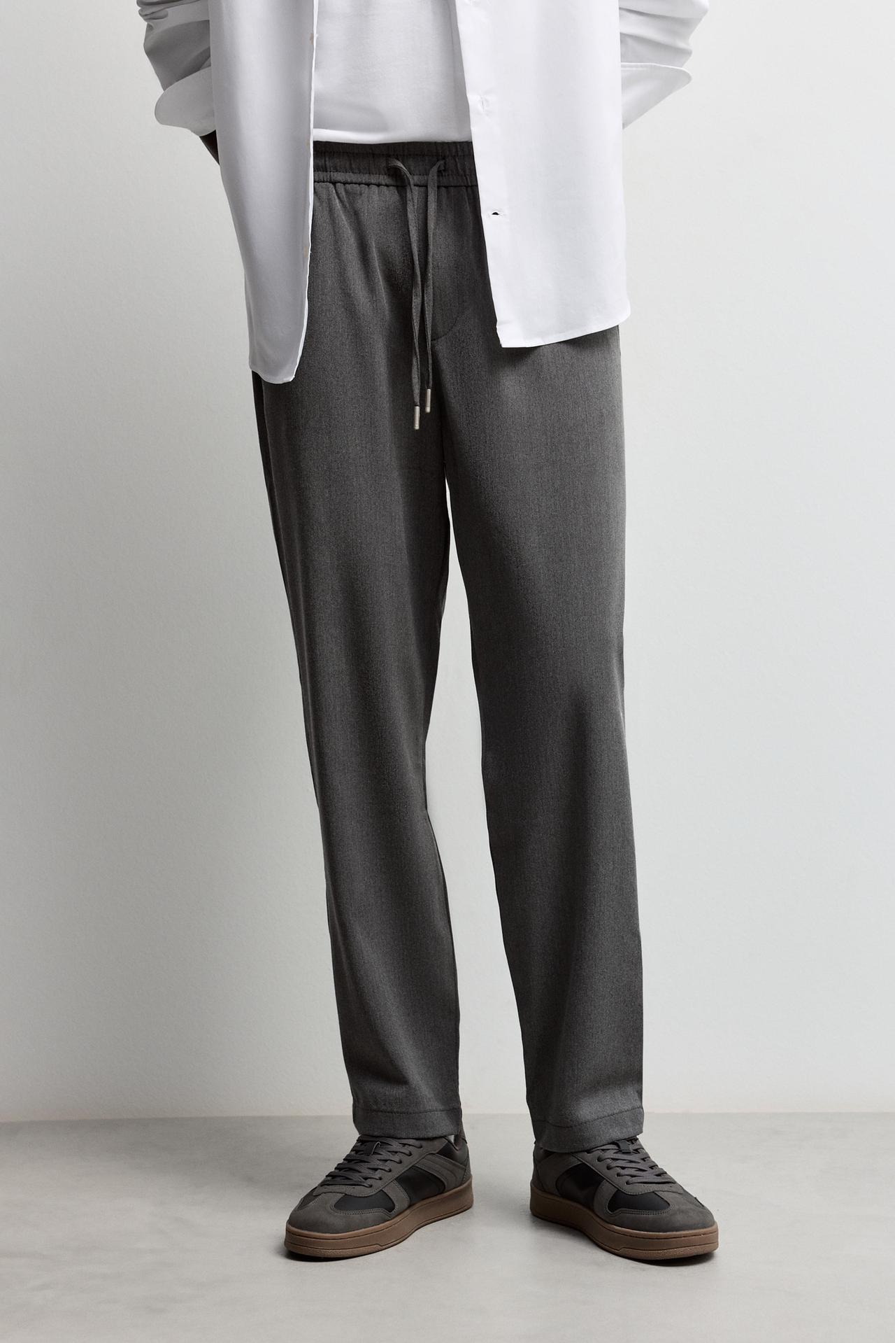 Slim fit tailored joggers — DARK GREY MARL
